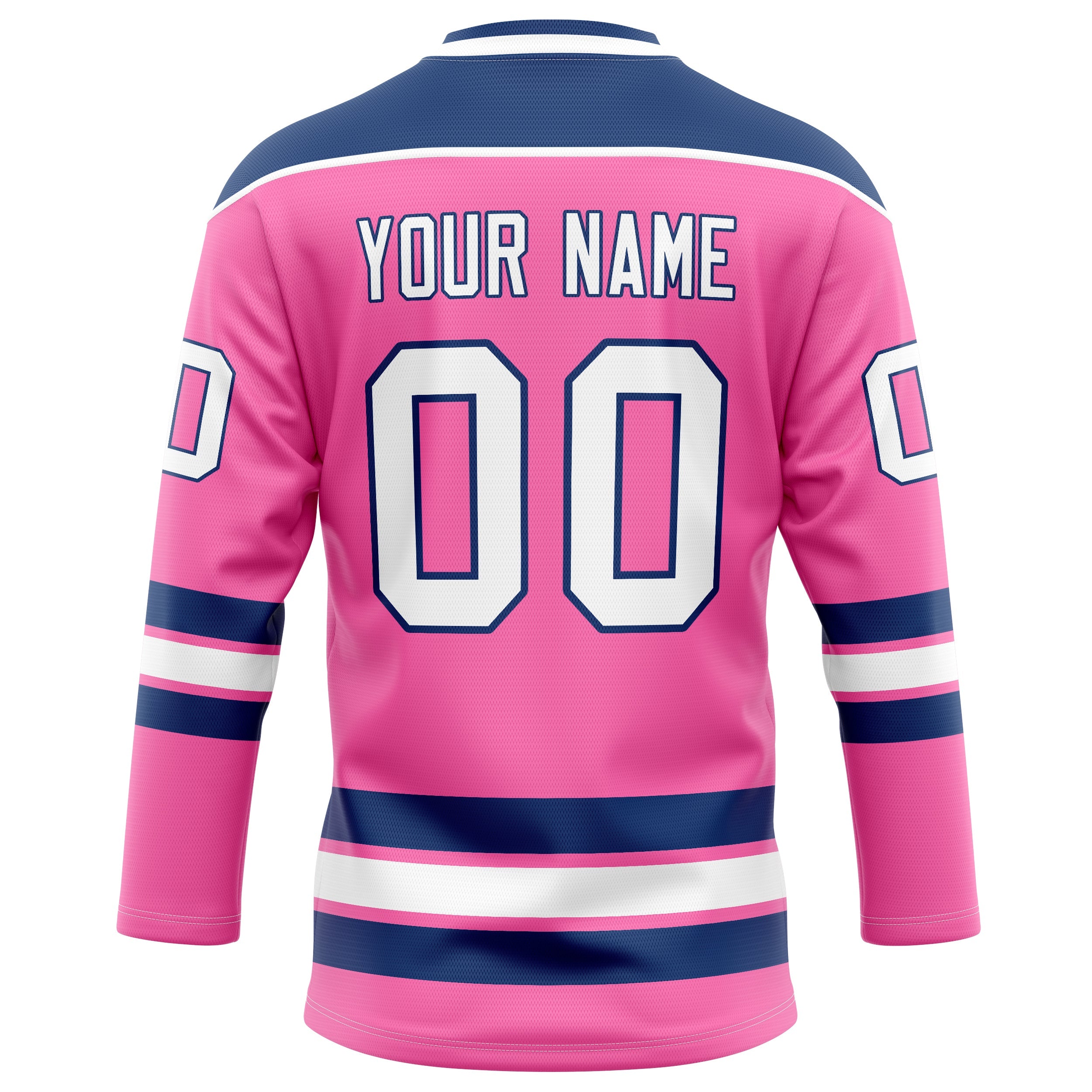 Custom Pink Navy Solid Colour Hockey Jersey