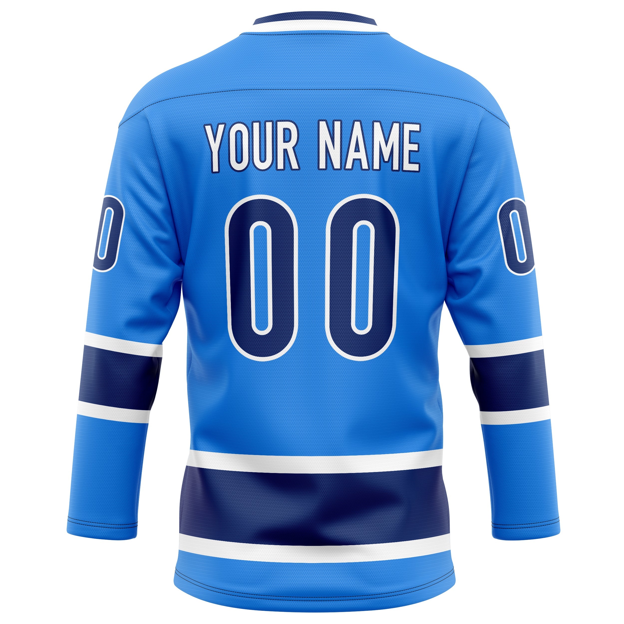 Custom Powder Blue Navy Solid Colour Hockey Jersey