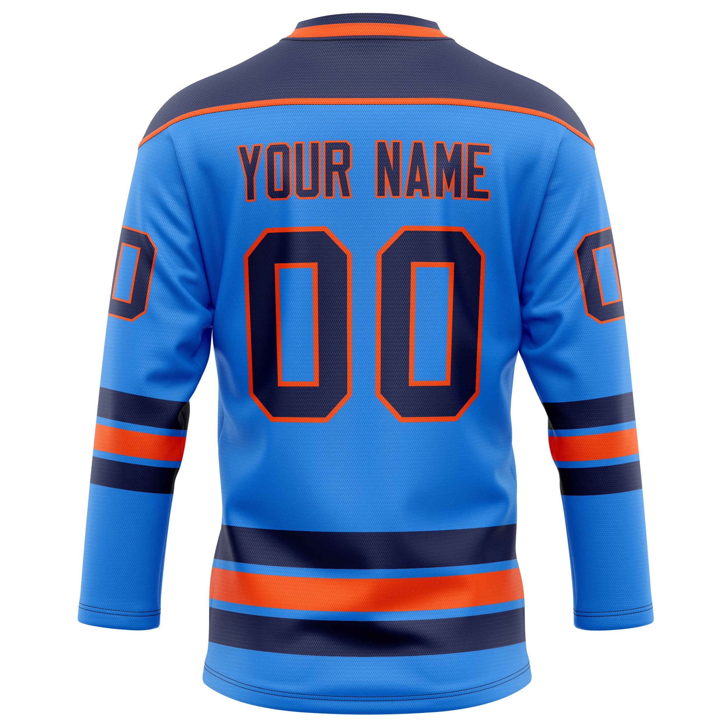 Custom Powder Blue Navy Solid Colour Hockey Jersey