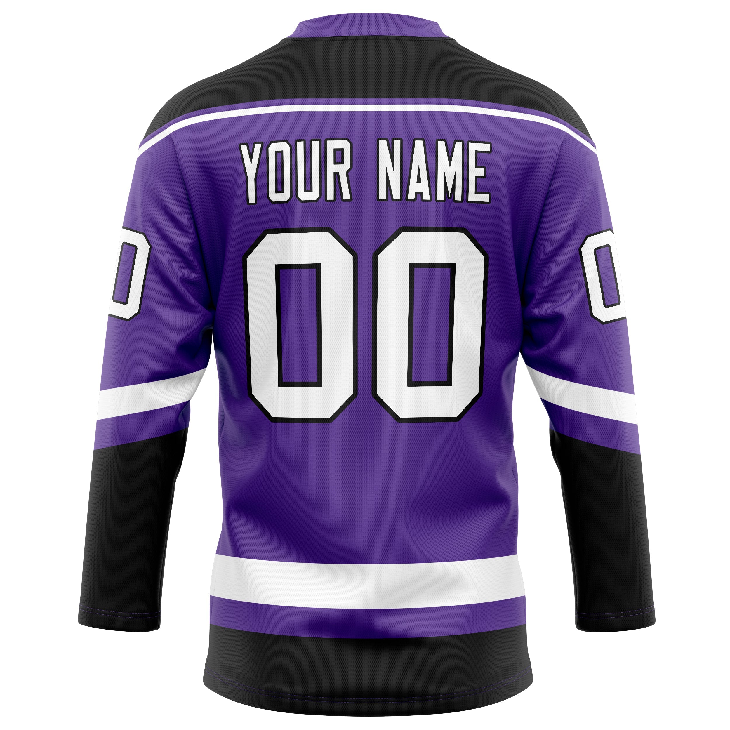 Custom Purple Black Solid Colour Hockey Jersey