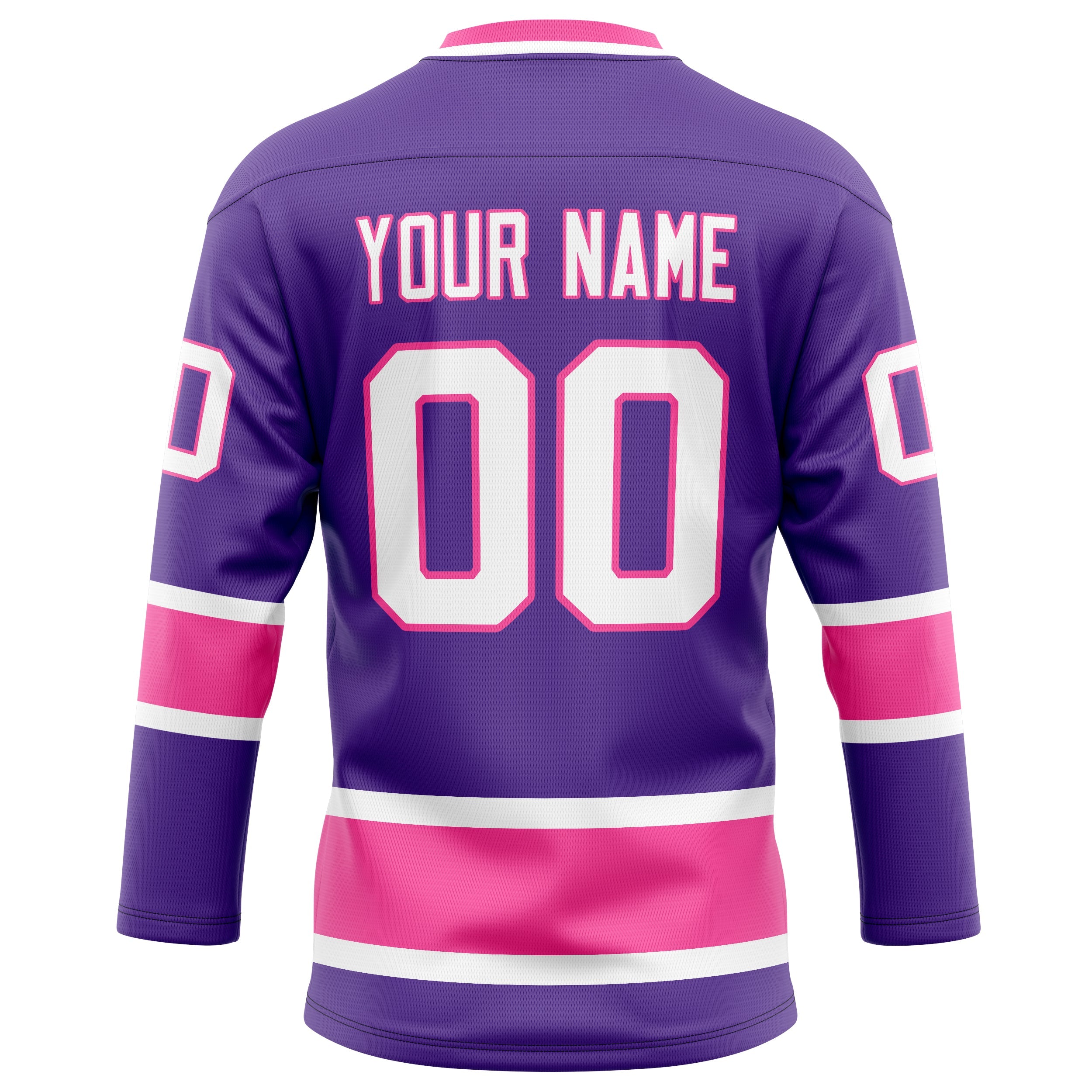 Custom Purple Pink Solid Colour Hockey Jersey