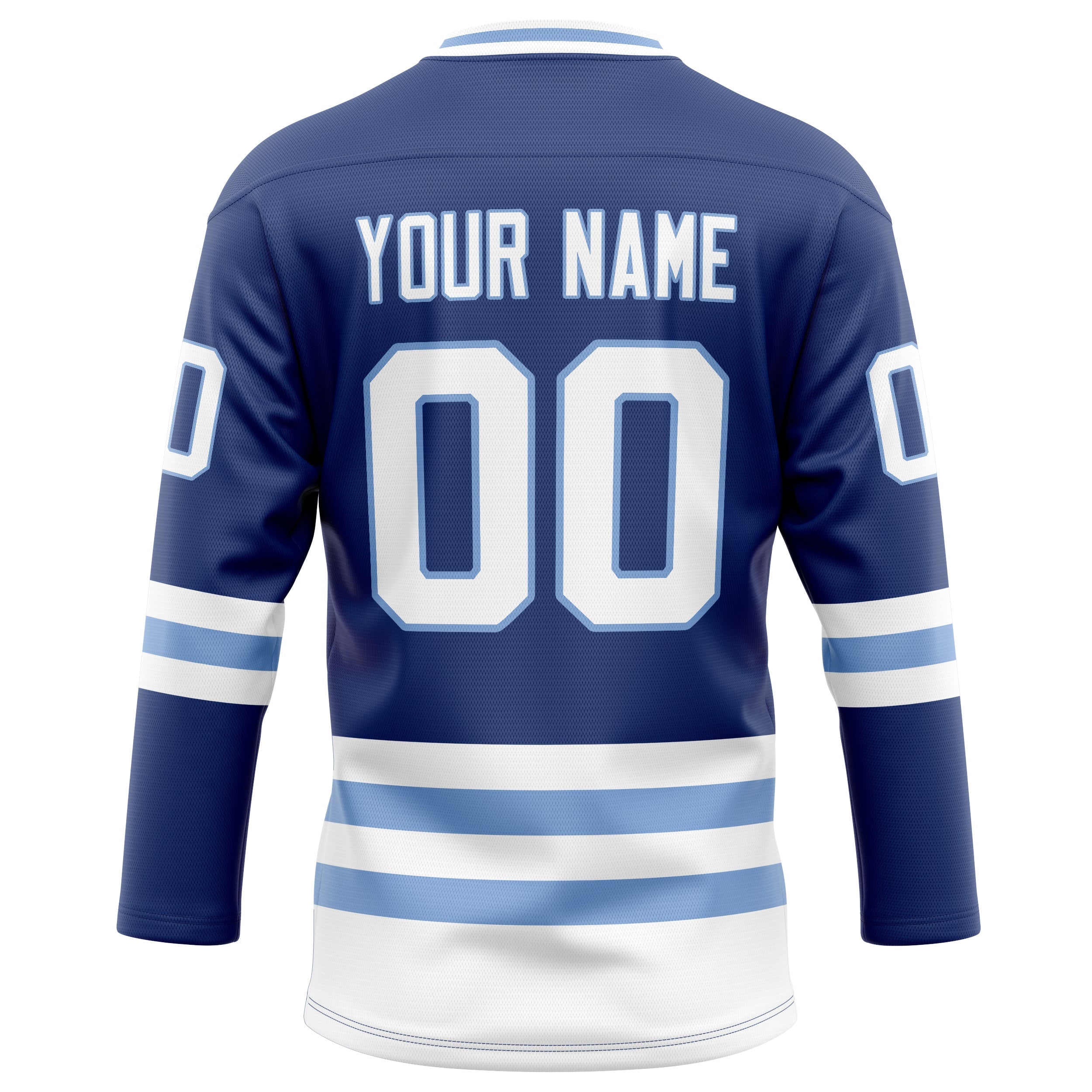 Custom Royal White Solid Colour Hockey Jersey