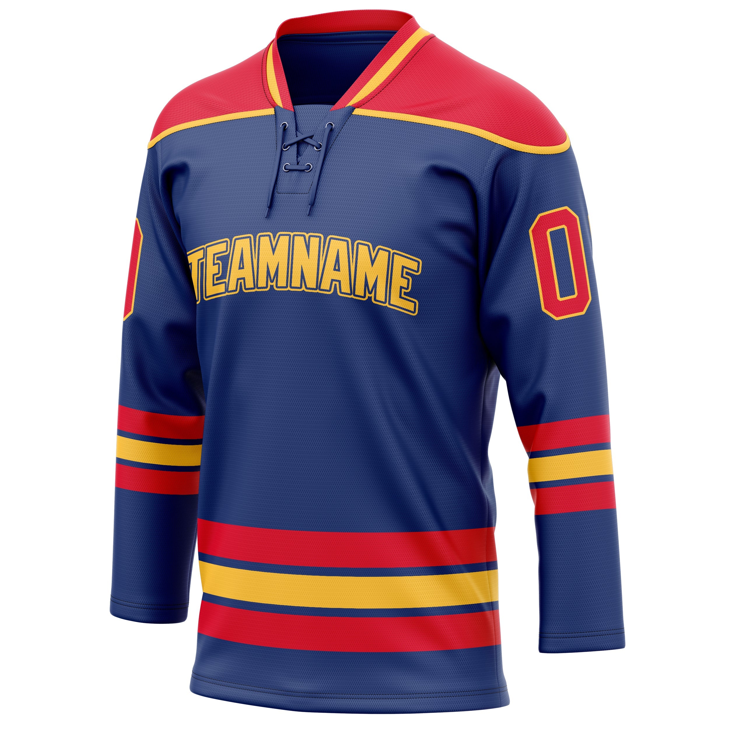 Custom Royal Red Solid Colour Hockey Jersey