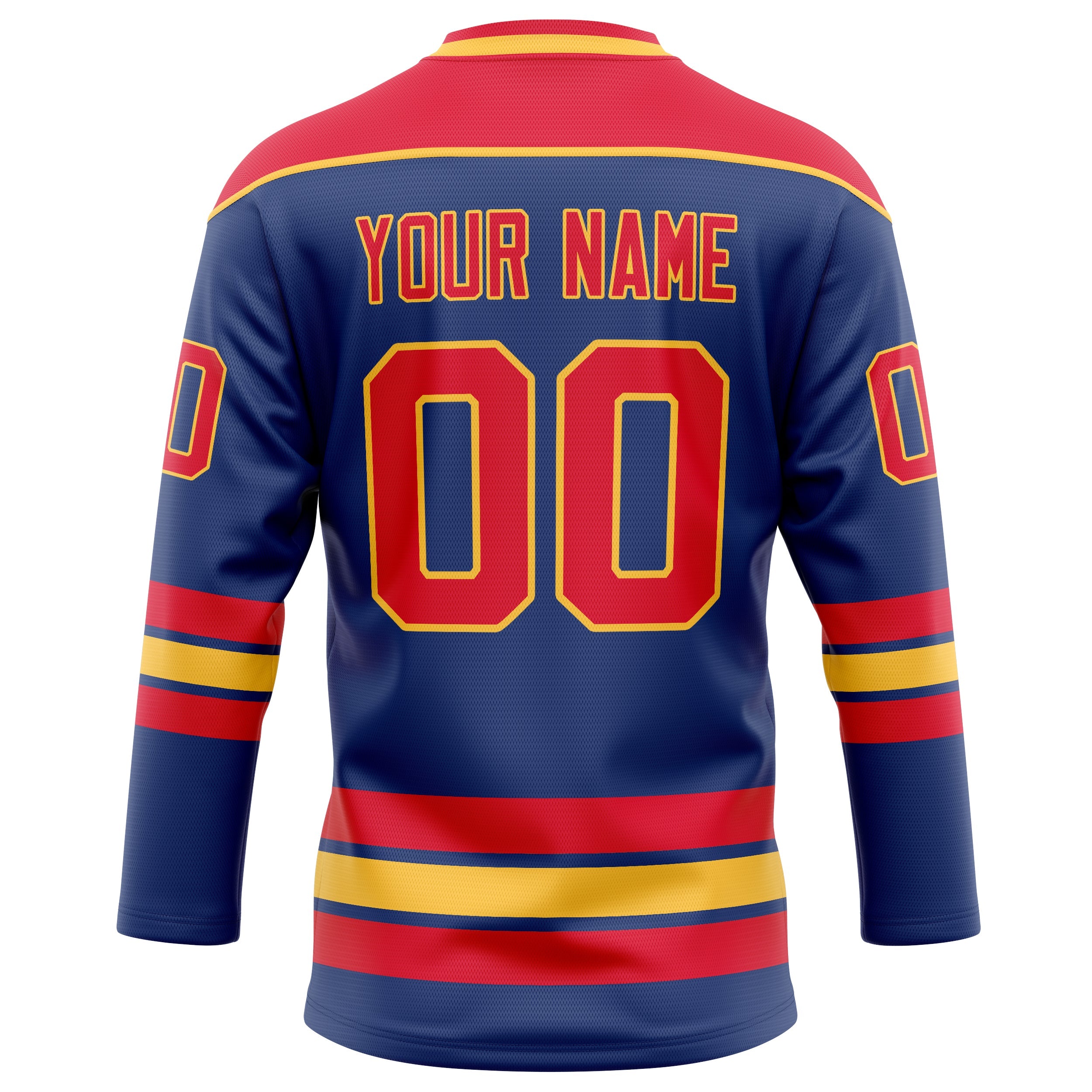 Custom Royal Red Solid Colour Hockey Jersey