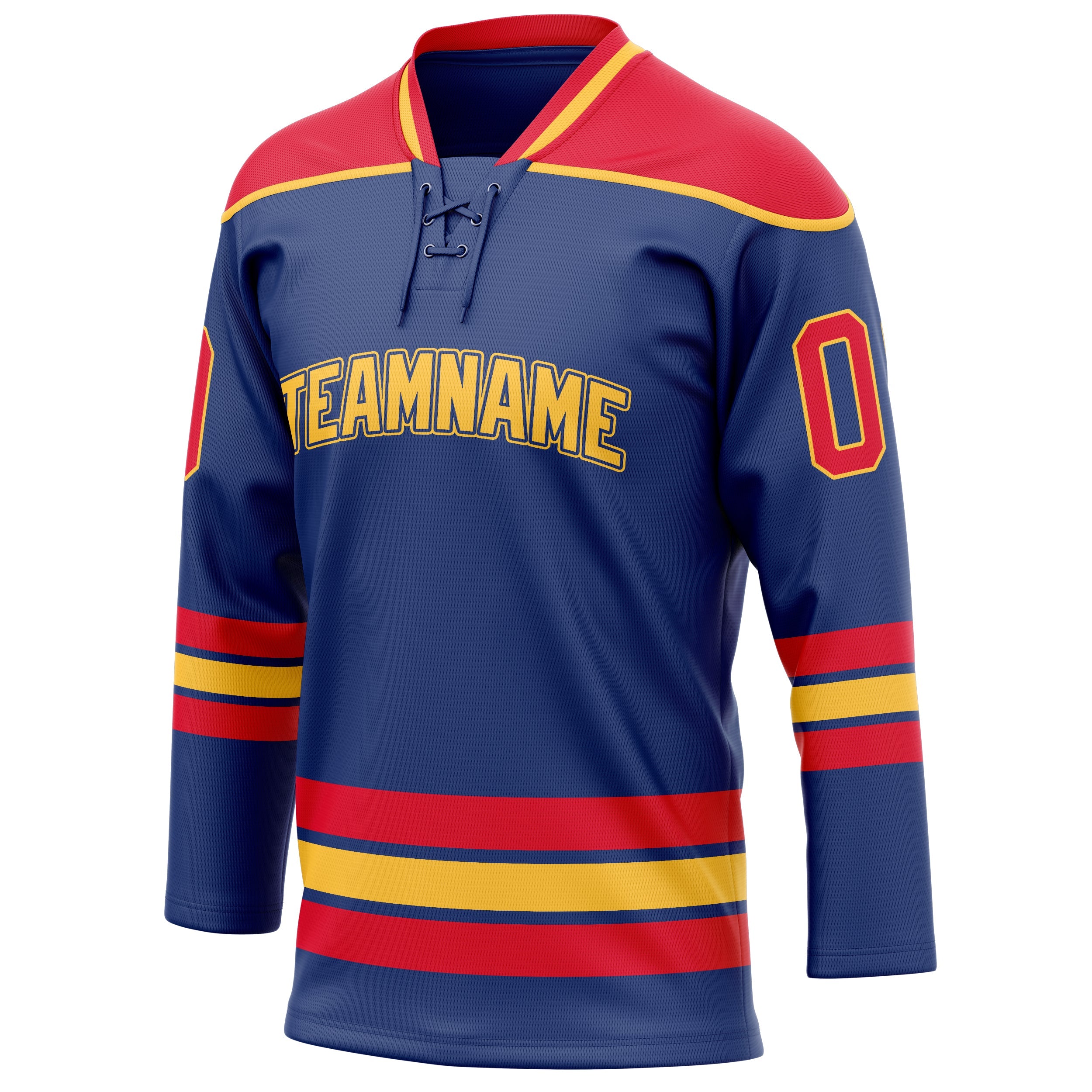 Custom Royal Red Solid Colour Hockey Jersey