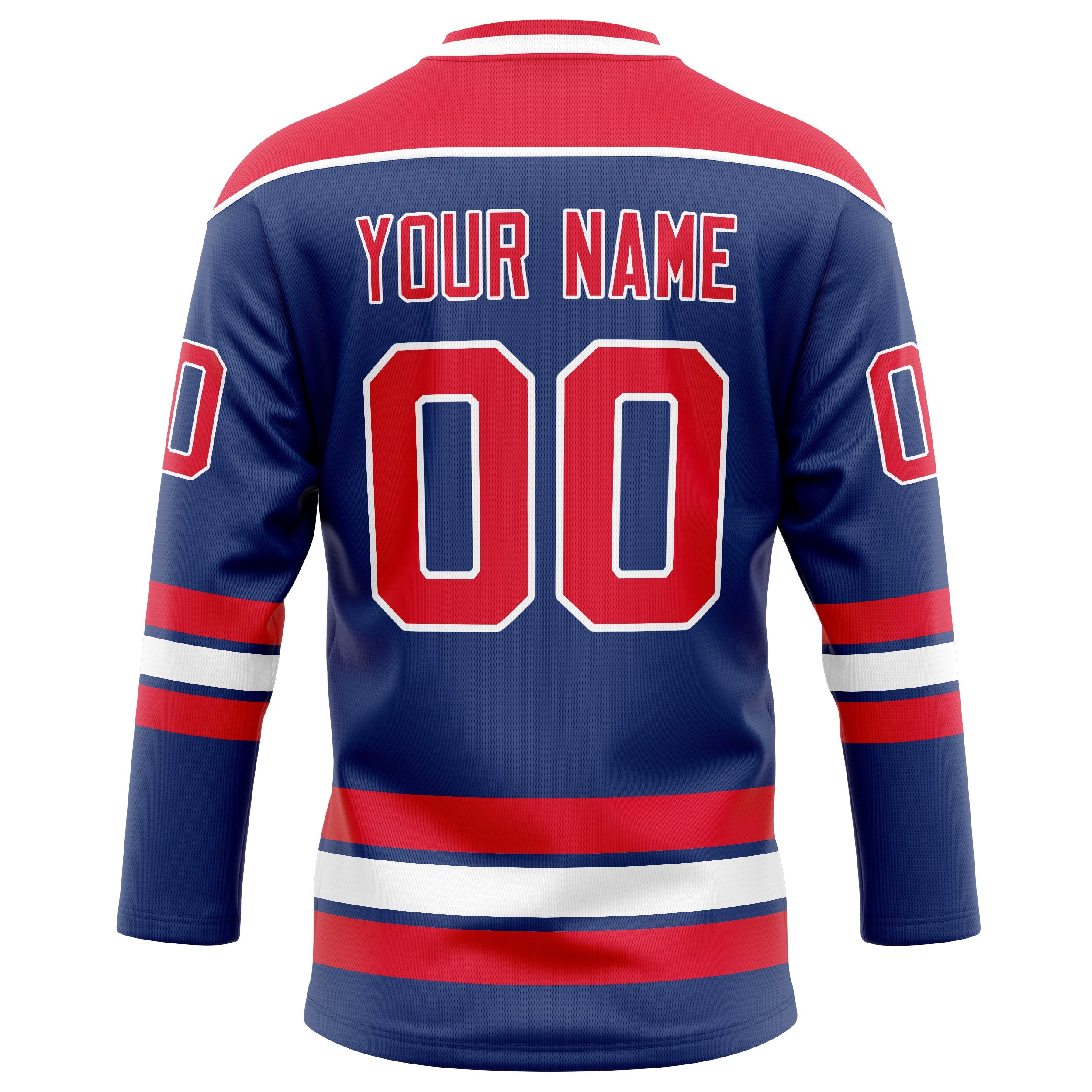 Custom Royal Red Solid Colour Hockey Jersey
