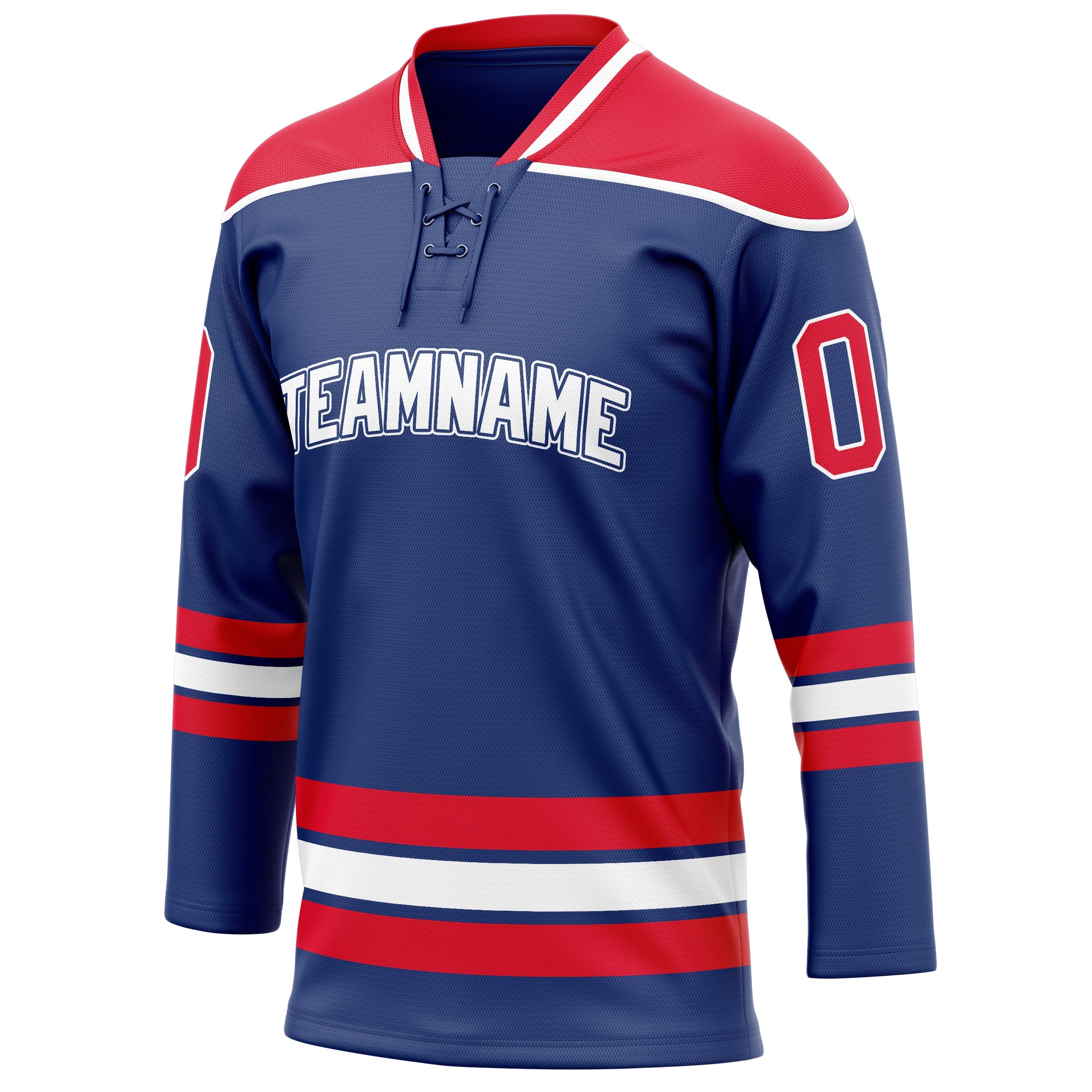 Custom Royal Red Solid Colour Hockey Jersey
