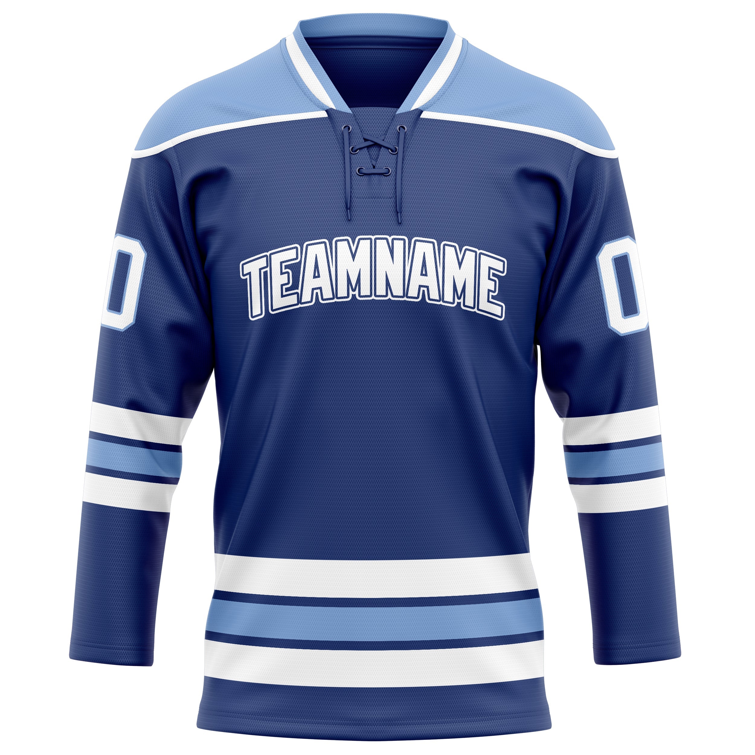 Custom Royal Light Blue Solid Colour Hockey Jersey