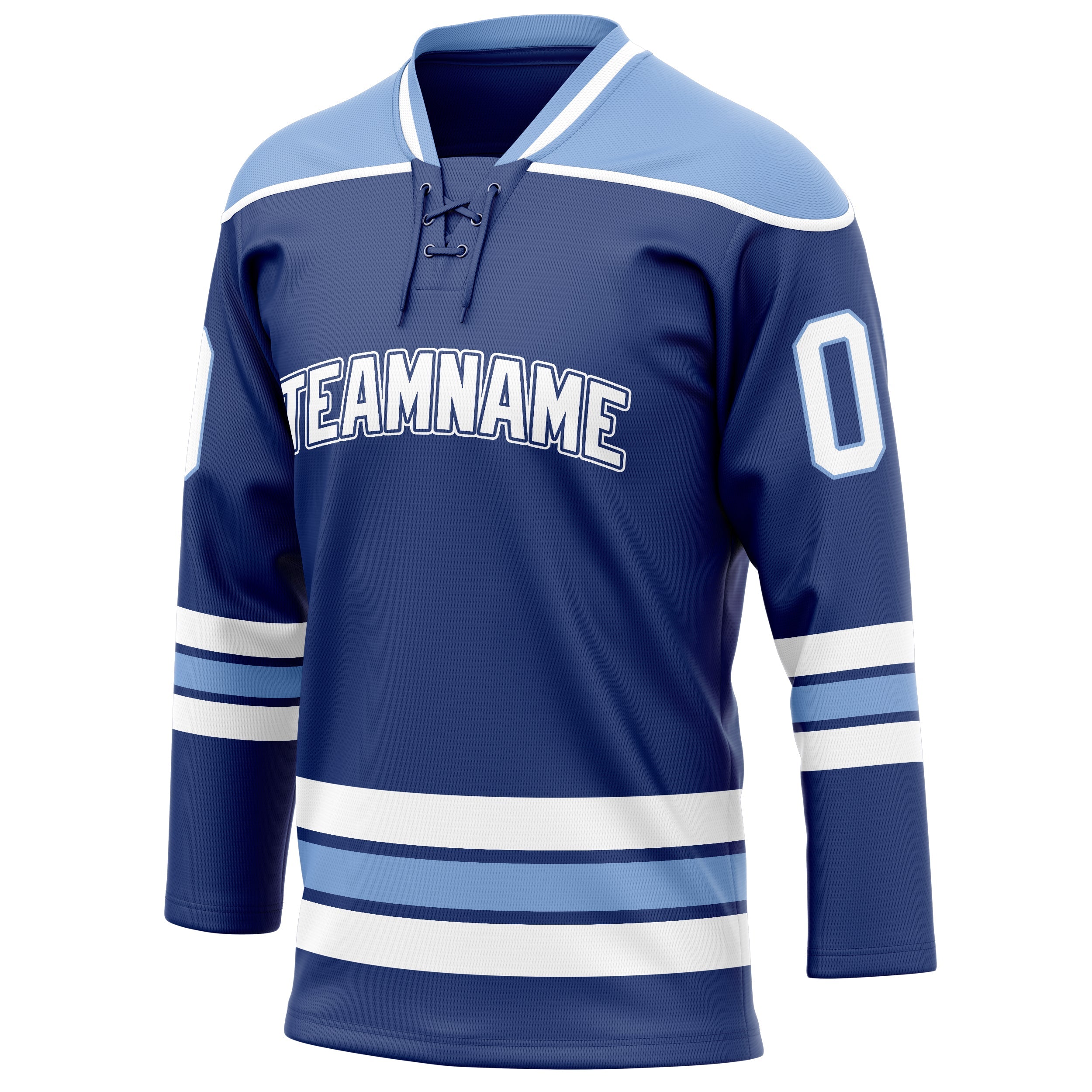 Custom Royal Light Blue Solid Colour Hockey Jersey