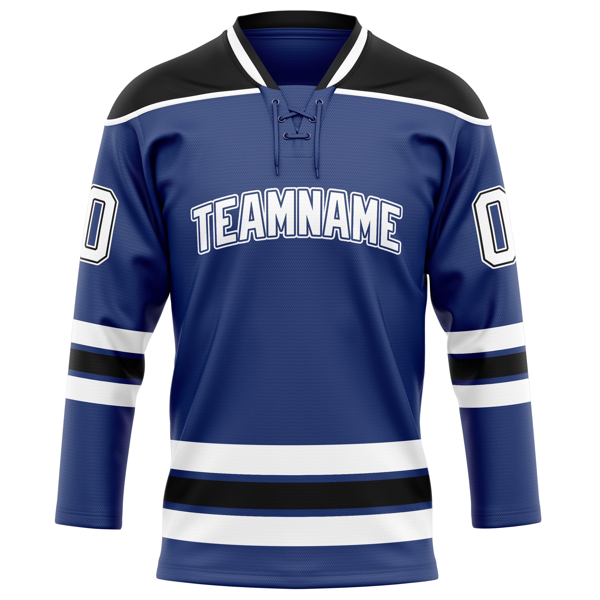Custom Royal Black Solid Colour Hockey Jersey