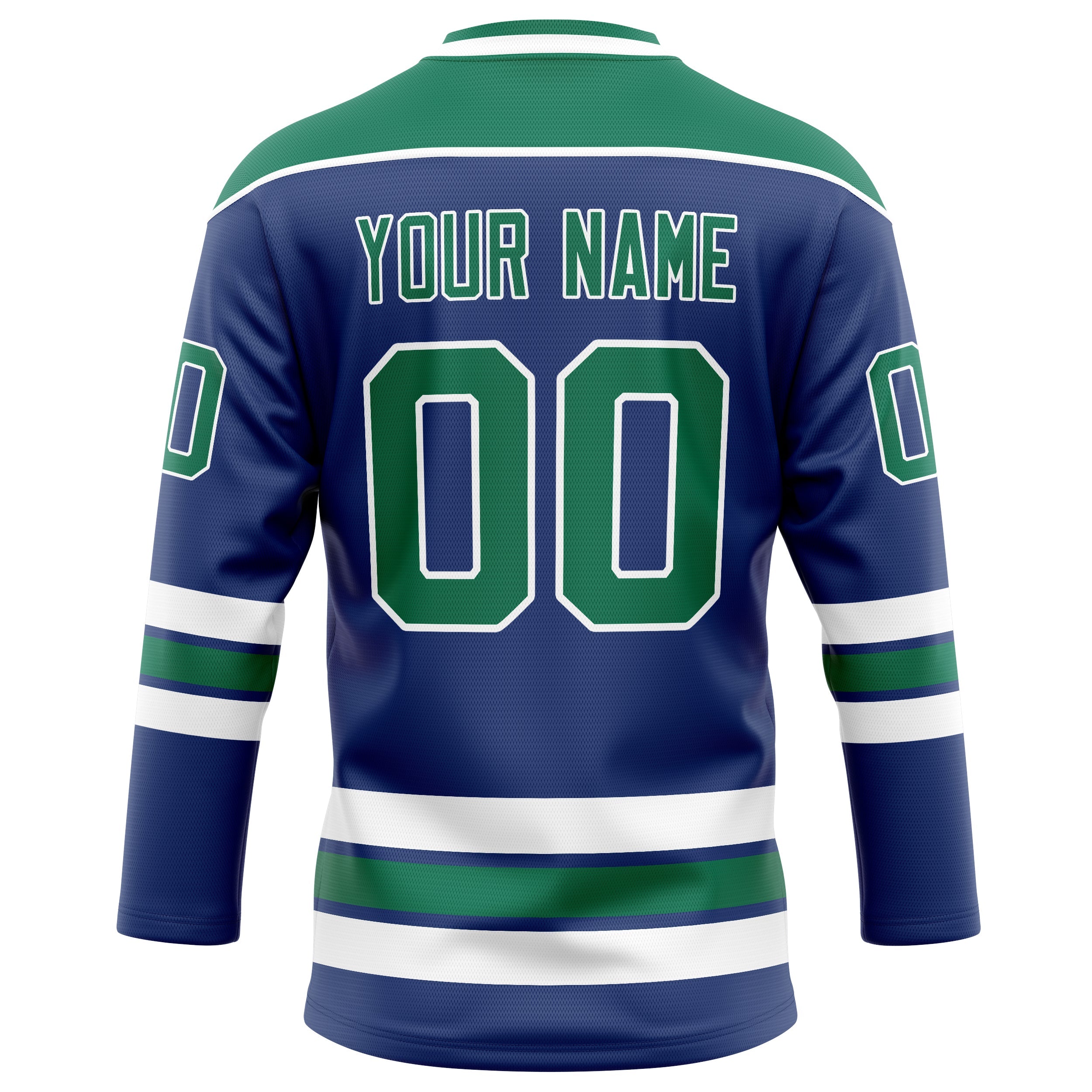 Custom Royal Kelly Green Solid Colour Hockey Jersey
