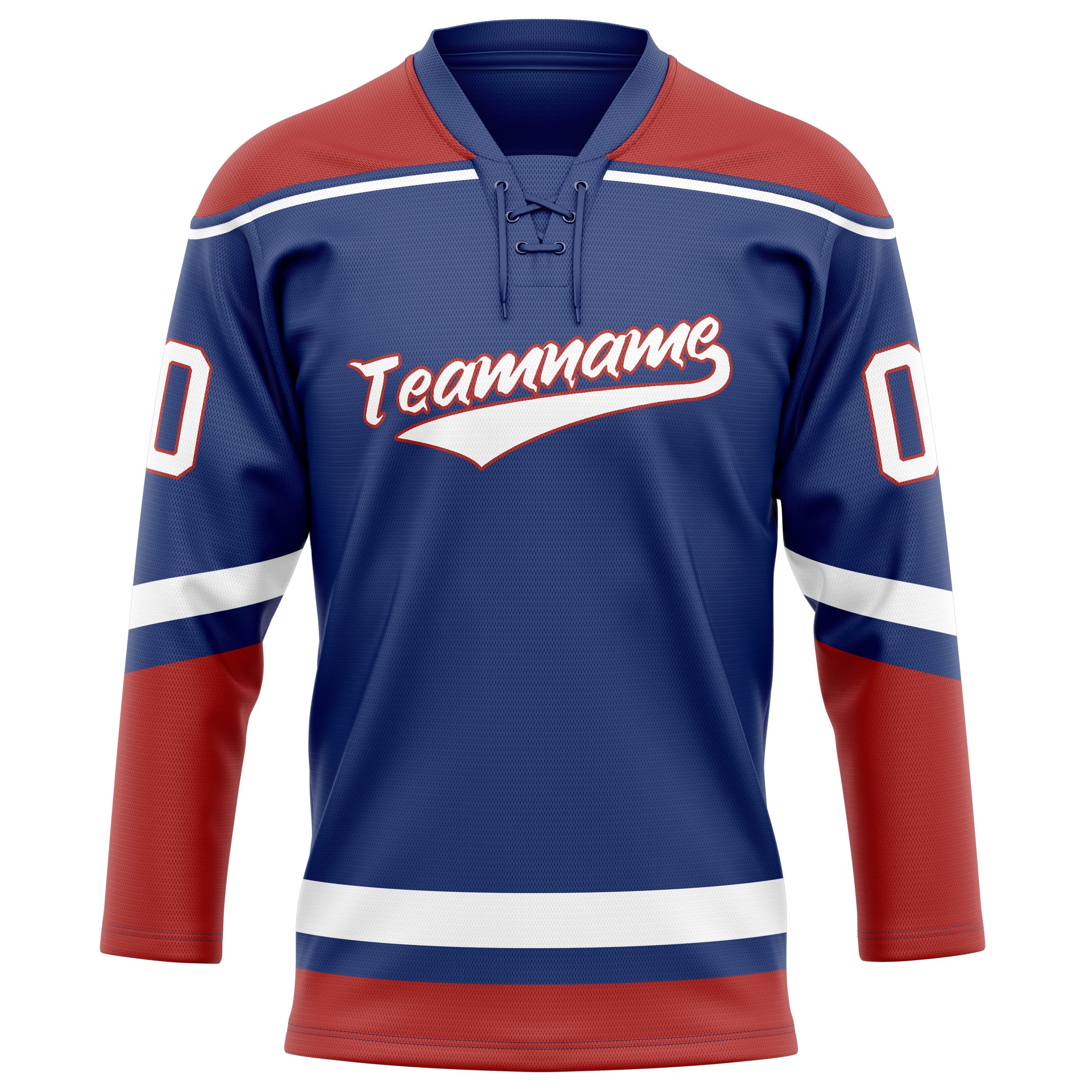 Custom Royal Red Solid Colour Hockey Jersey