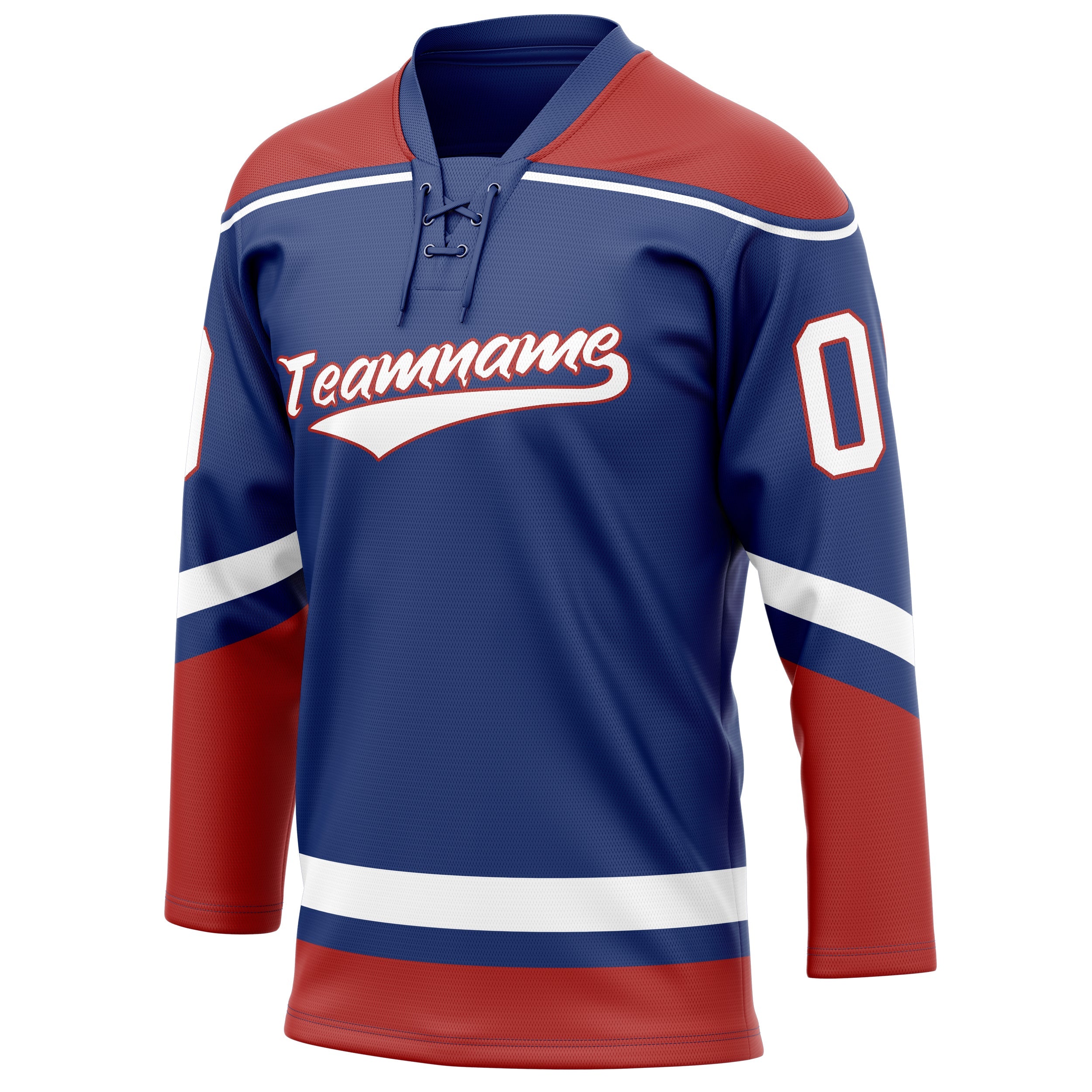 Custom Royal Red Solid Colour Hockey Jersey