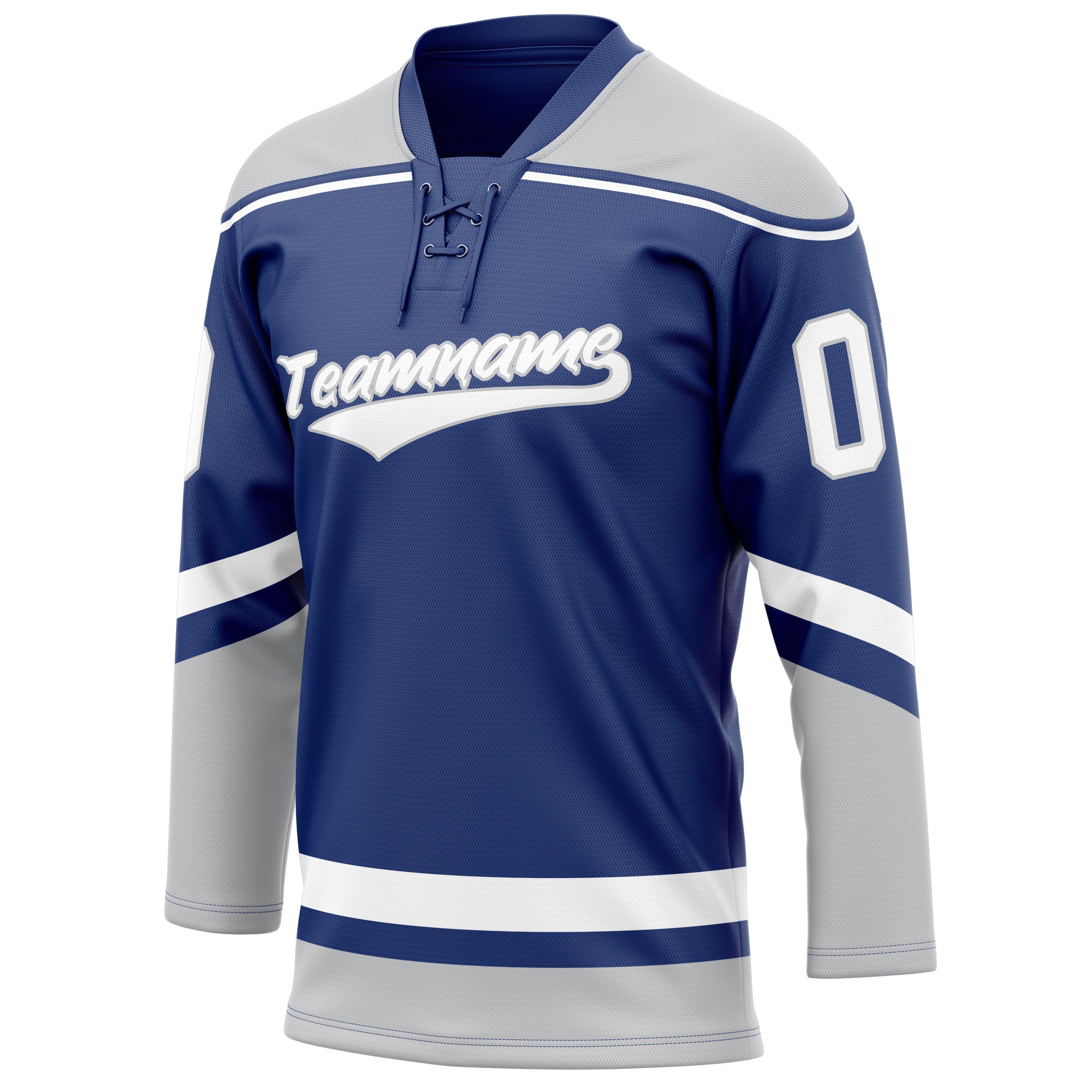 Custom Royal Gray Solid Colour Hockey Jersey