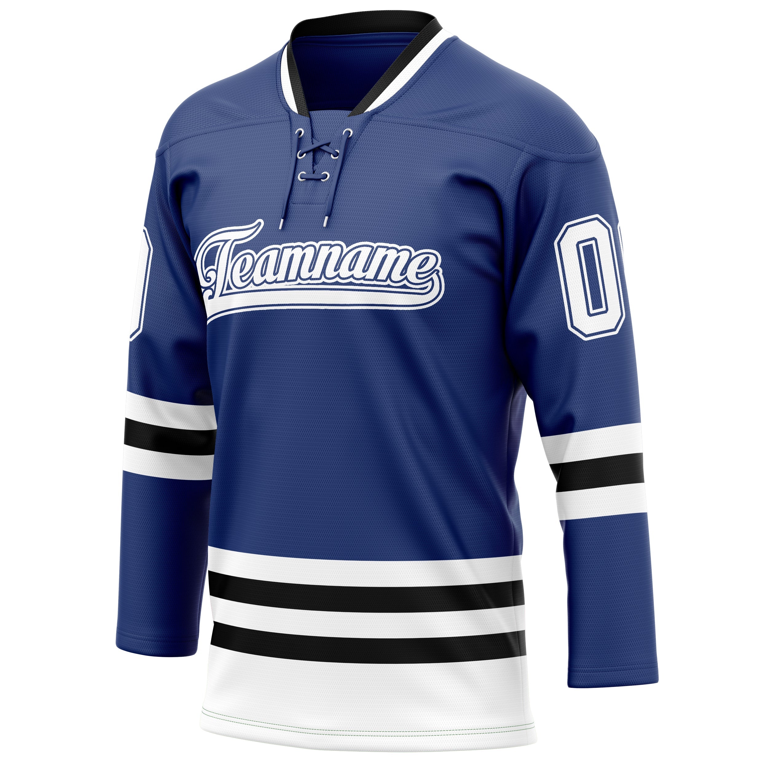 Custom Royal Black Solid Colour Hockey Jersey