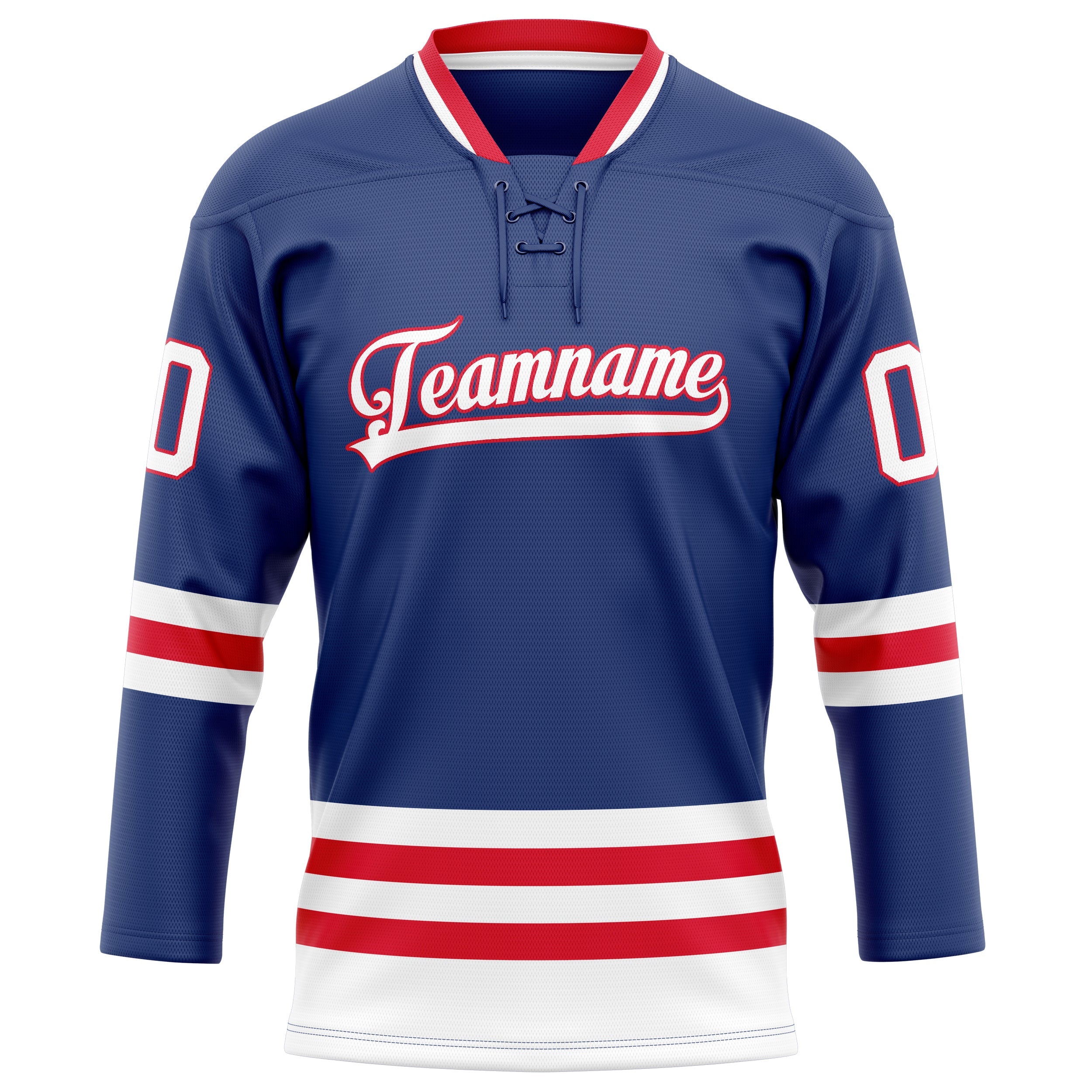 Custom Royal Red Solid Colour Hockey Jersey