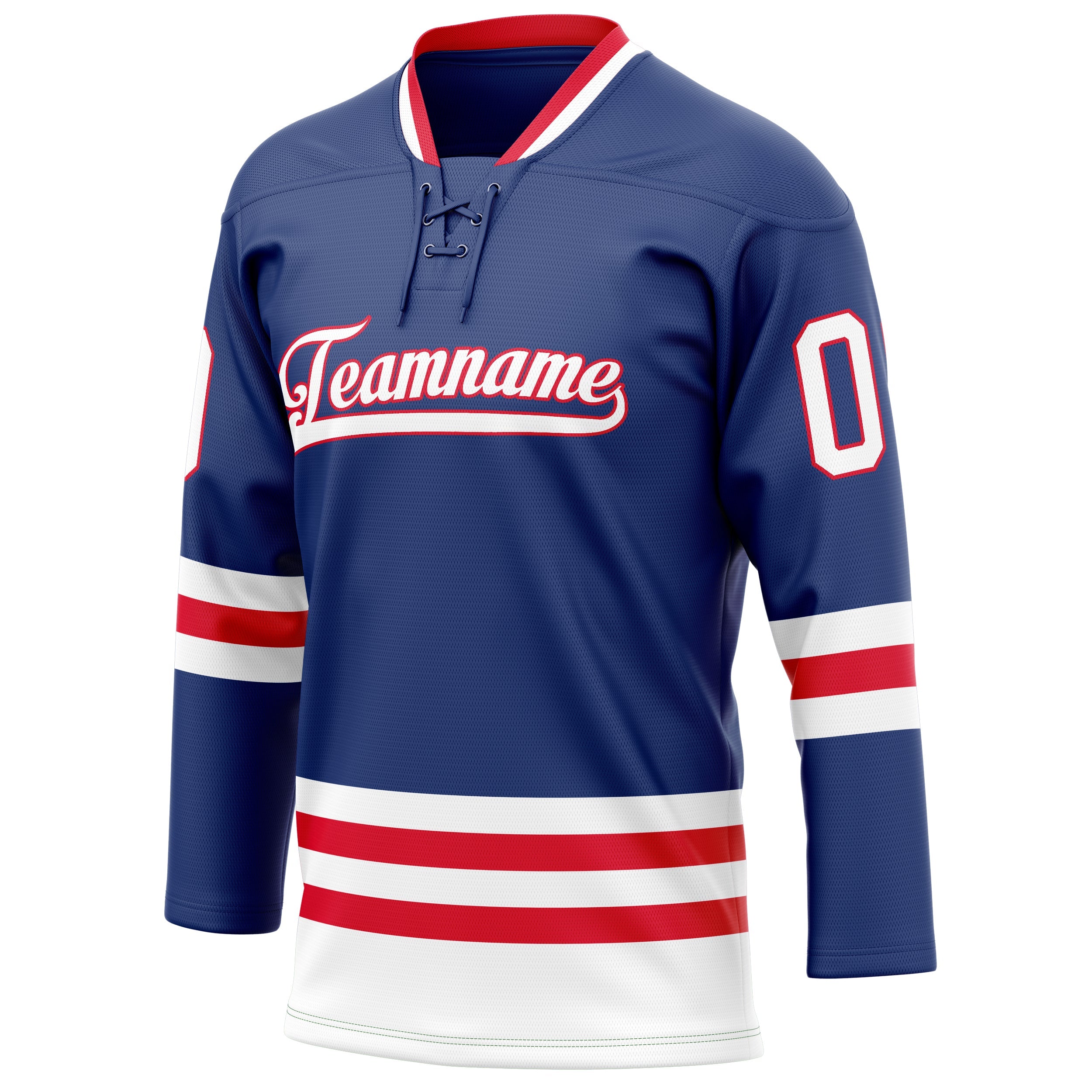 Custom Royal Red Solid Colour Hockey Jersey
