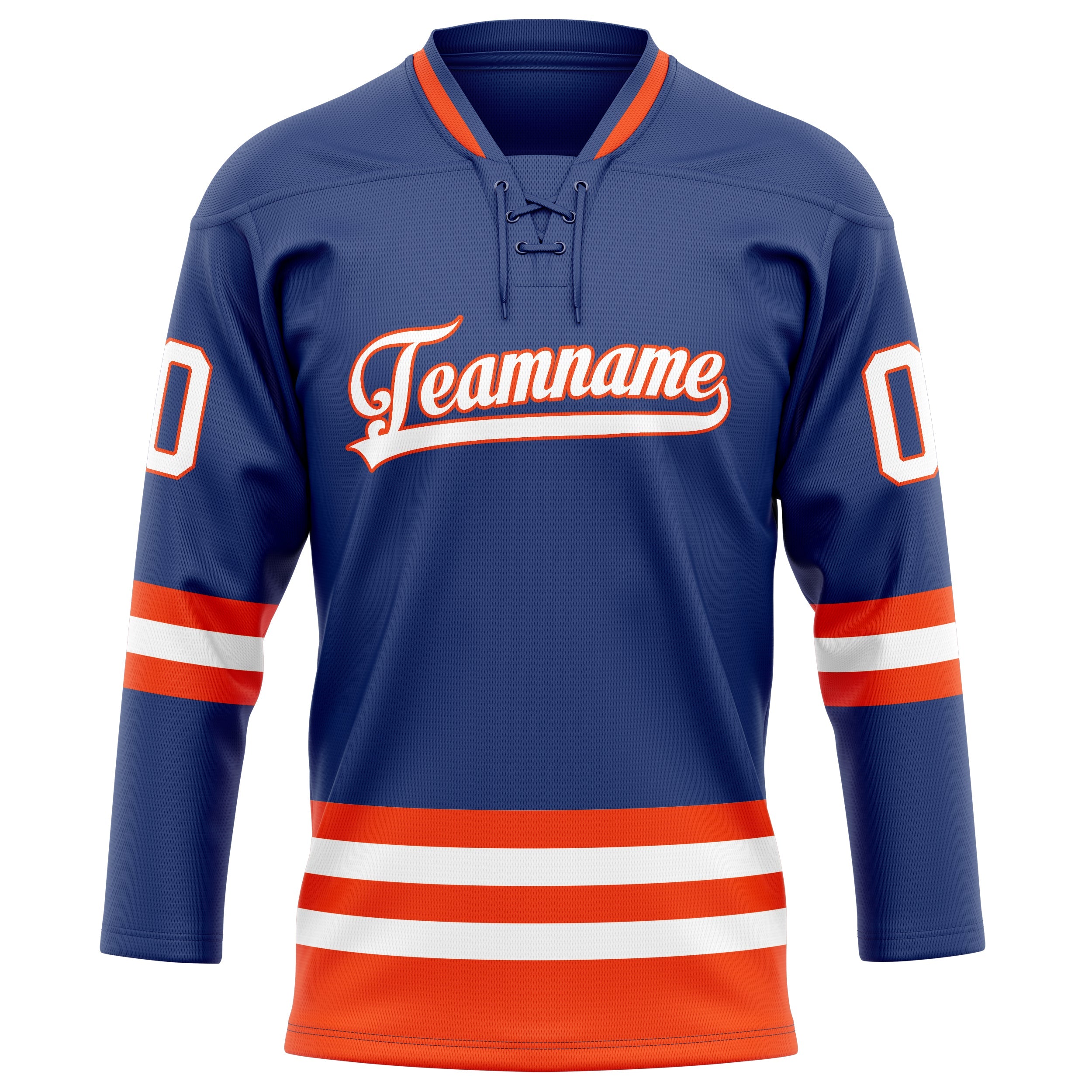 Custom Royal Orange Solid Colour Hockey Jersey