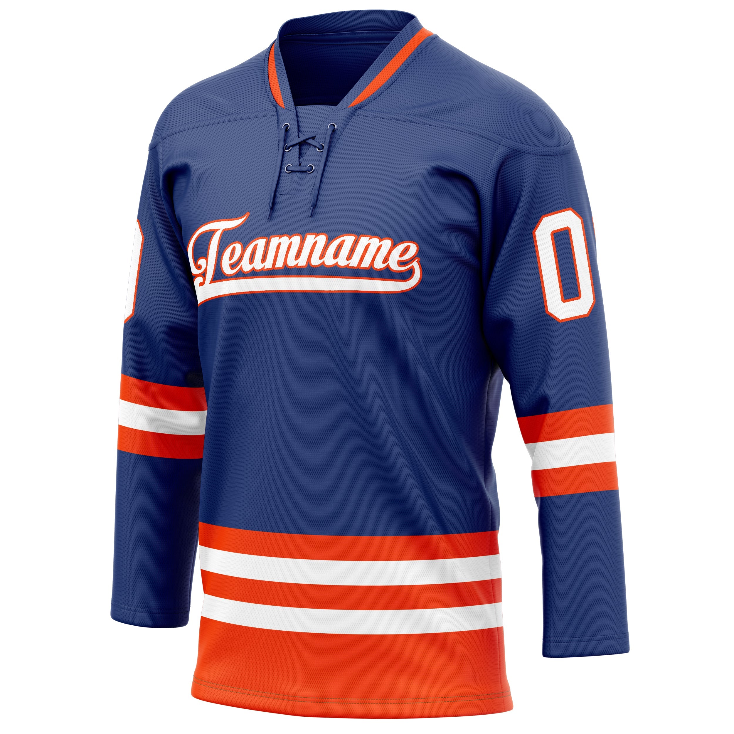 Custom Royal Orange Solid Colour Hockey Jersey