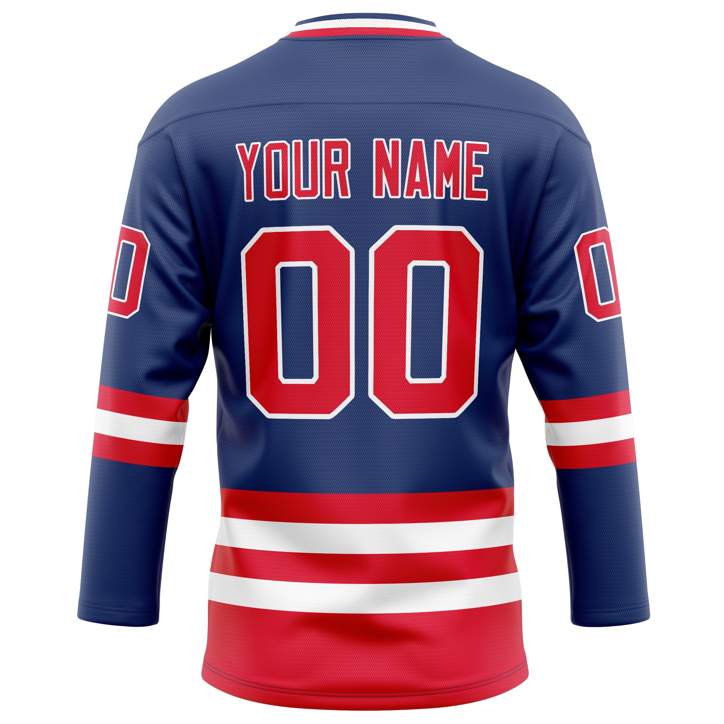 Custom Royal Red Solid Colour Hockey Jersey