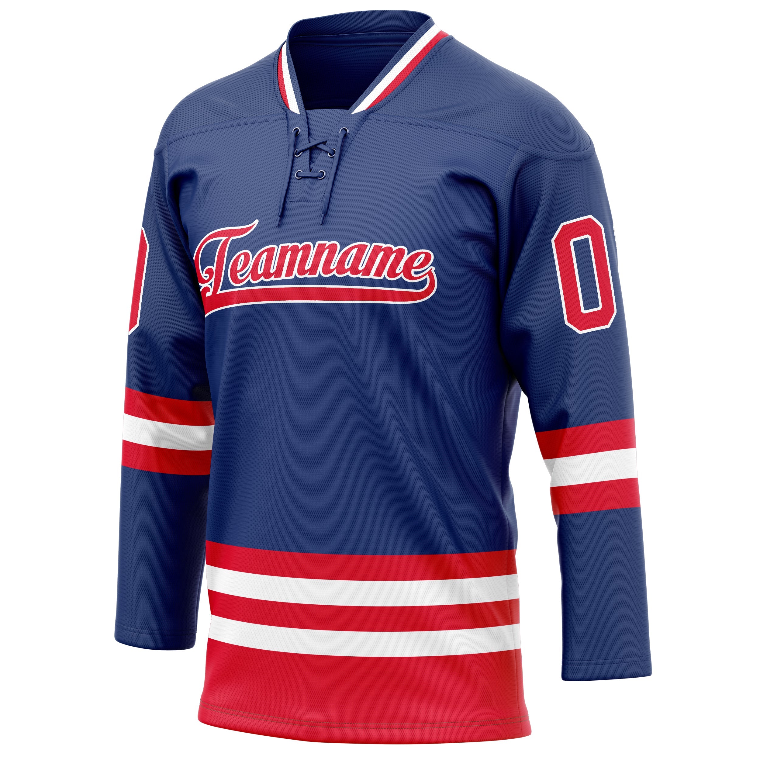 Custom Royal Red Solid Colour Hockey Jersey