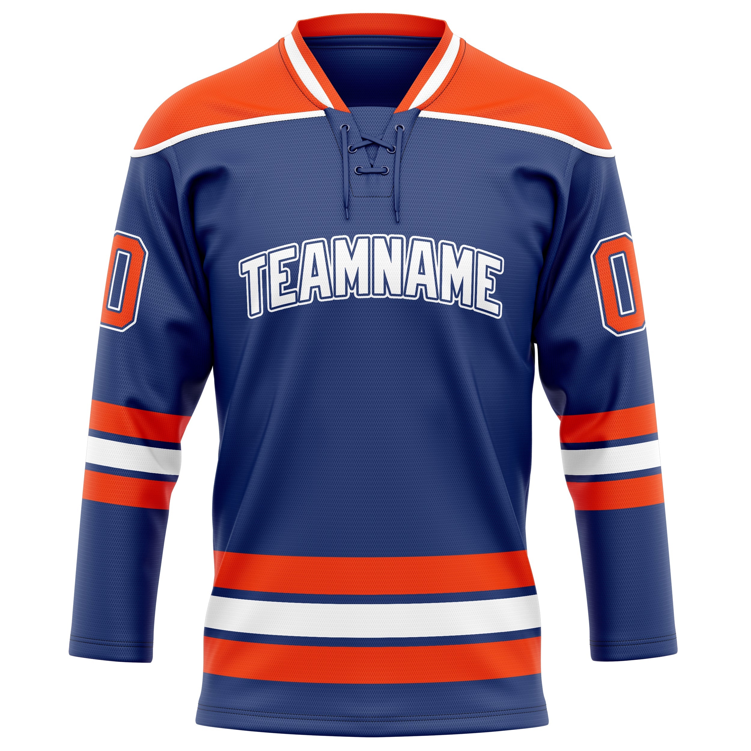 Custom Royal Orange Solid Colour Hockey Jersey