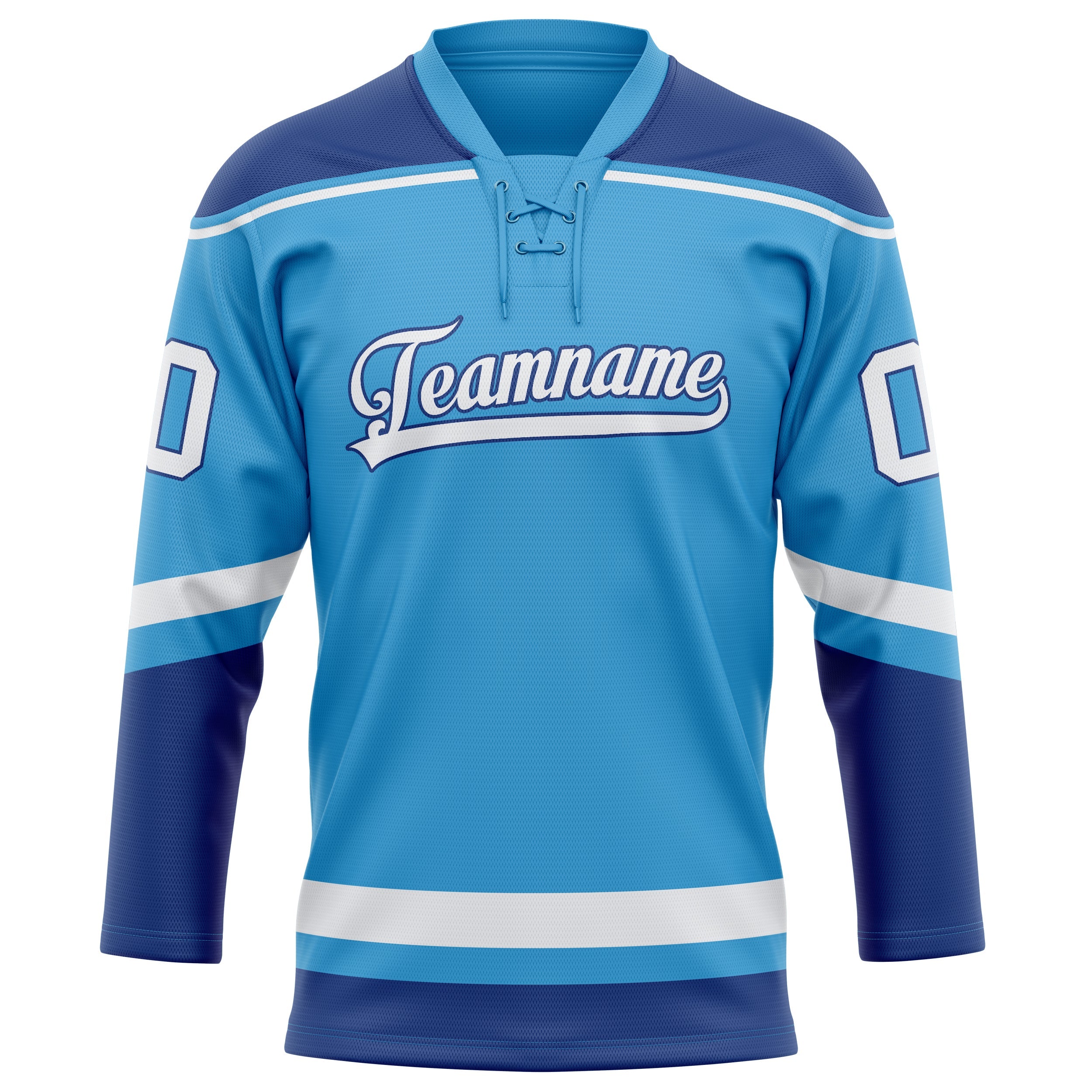 Custom Sky Blue Royal Solid Colour Hockey Jersey