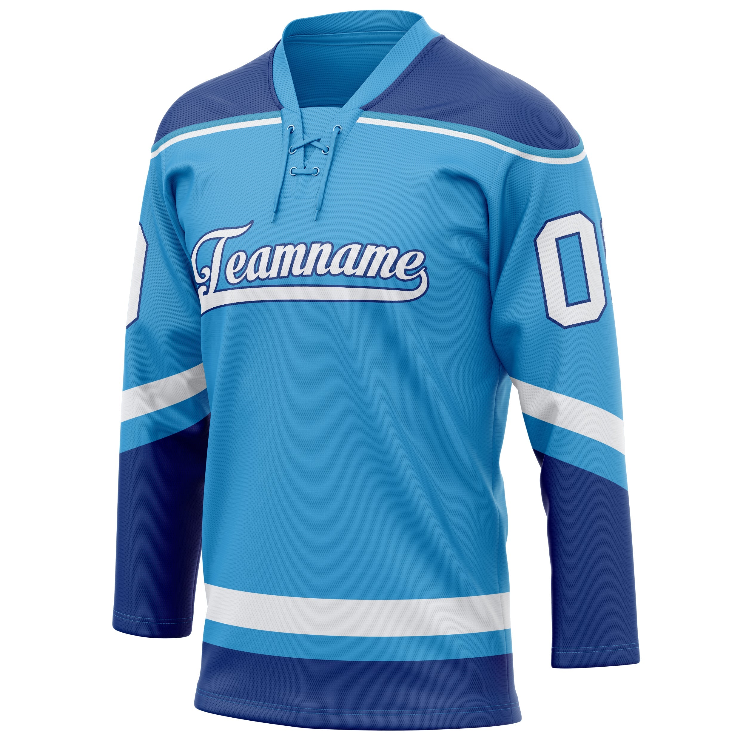 Custom Sky Blue Royal Solid Colour Hockey Jersey