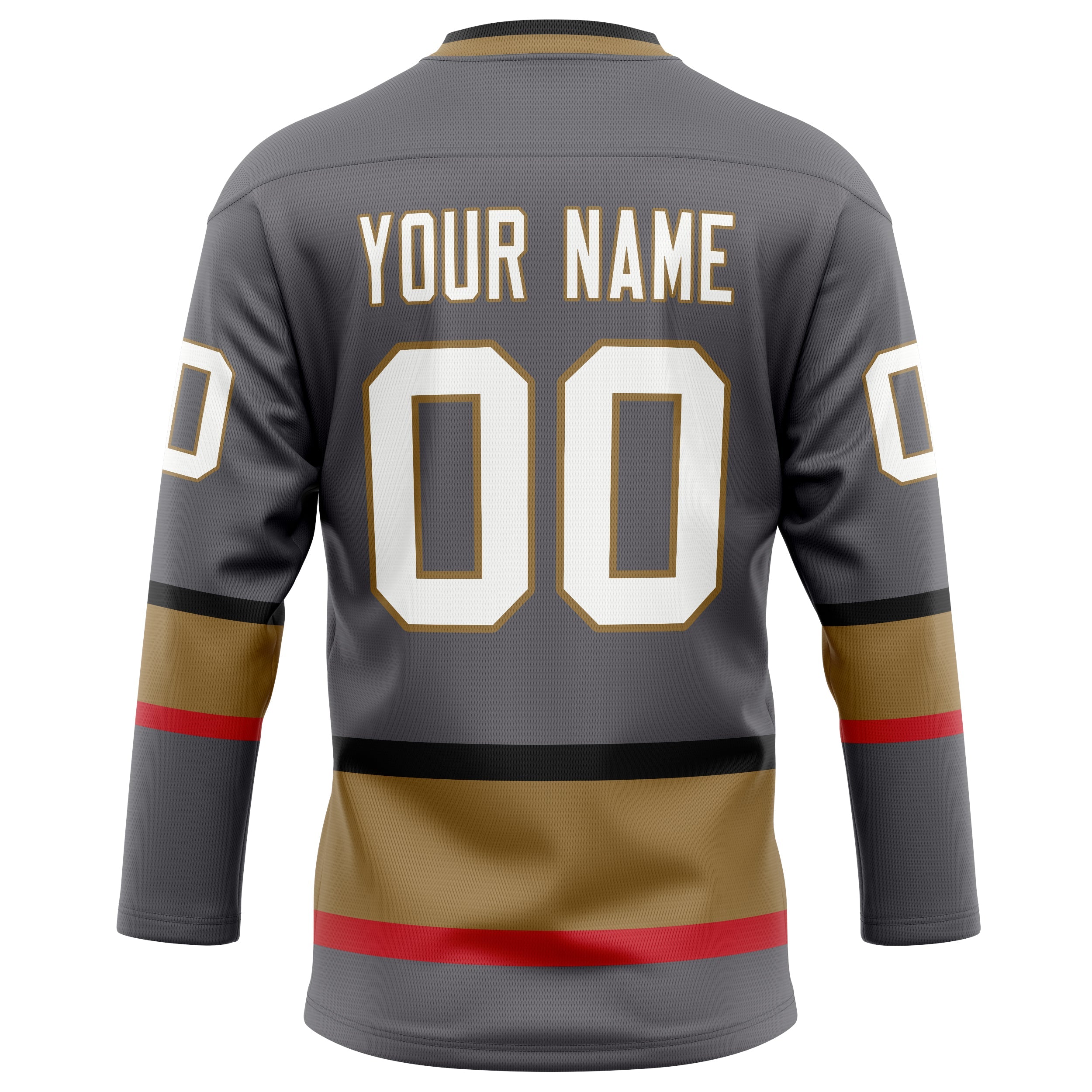 Custom Steel Gray White Solid Colour Hockey Jersey