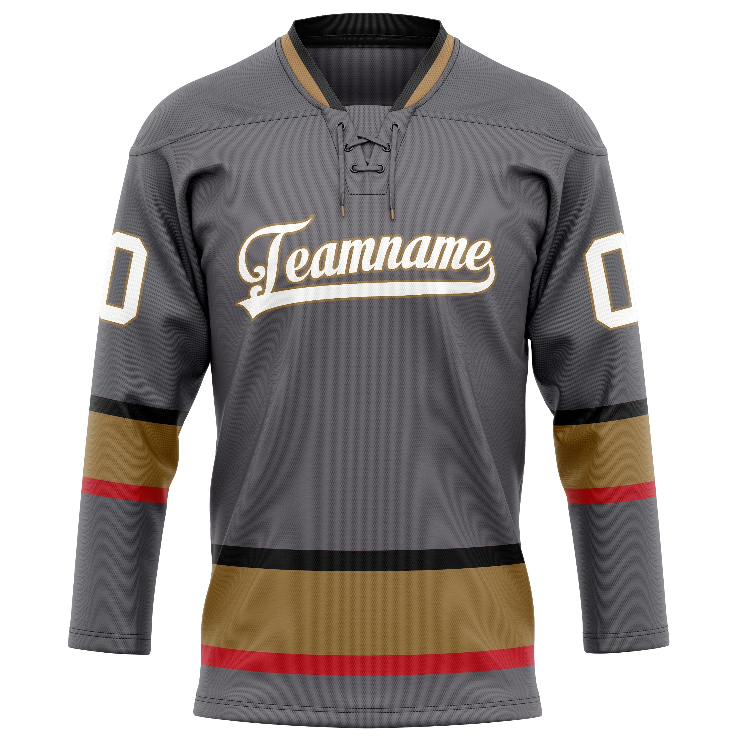 Custom Steel Gray White Solid Colour Hockey Jersey