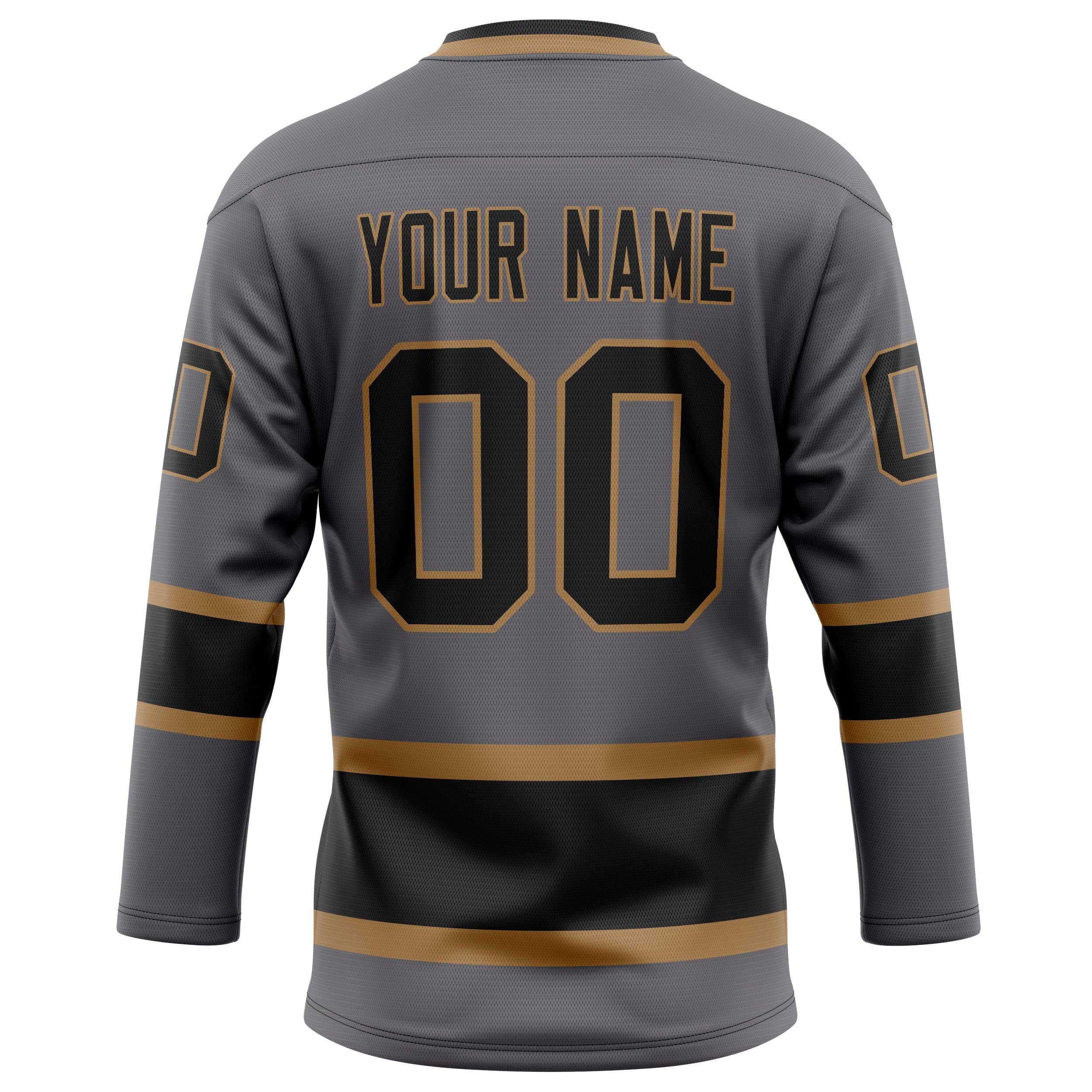 Custom Steel Gray Black Solid Colour Hockey Jersey