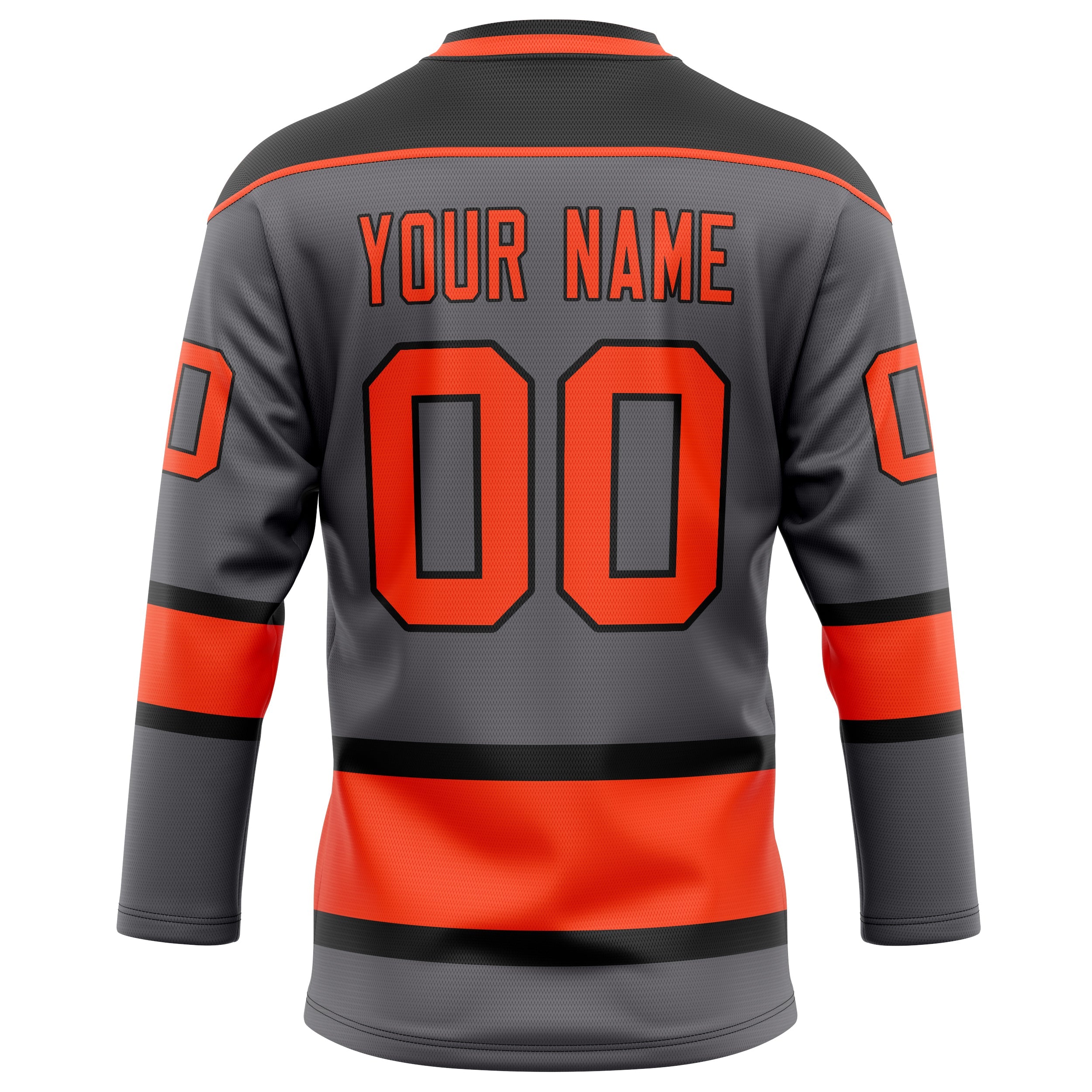 Custom Steel Gray Red Solid Colour Hockey Jersey
