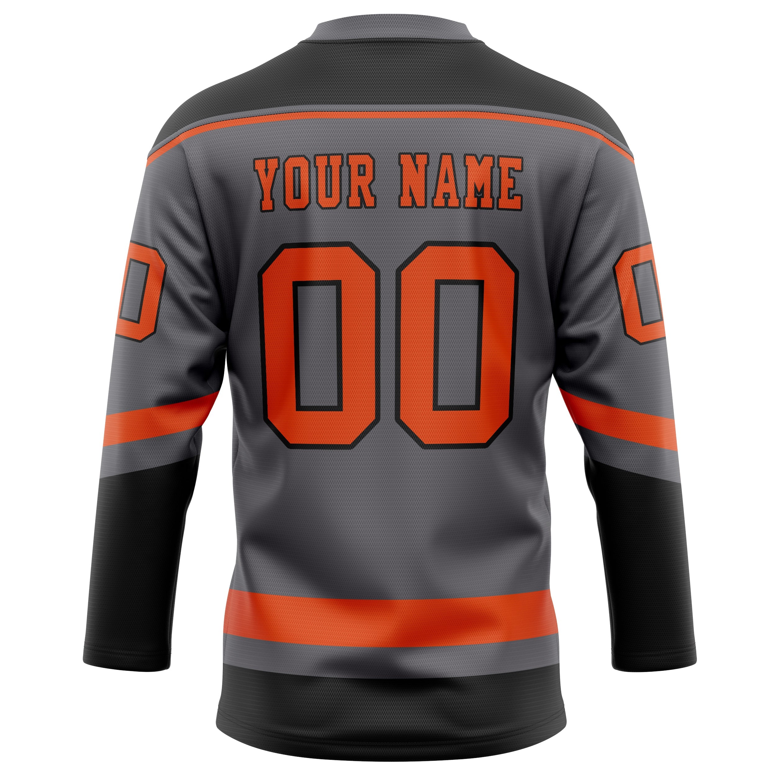 Custom Steel Gray Red Solid Colour Hockey Jersey