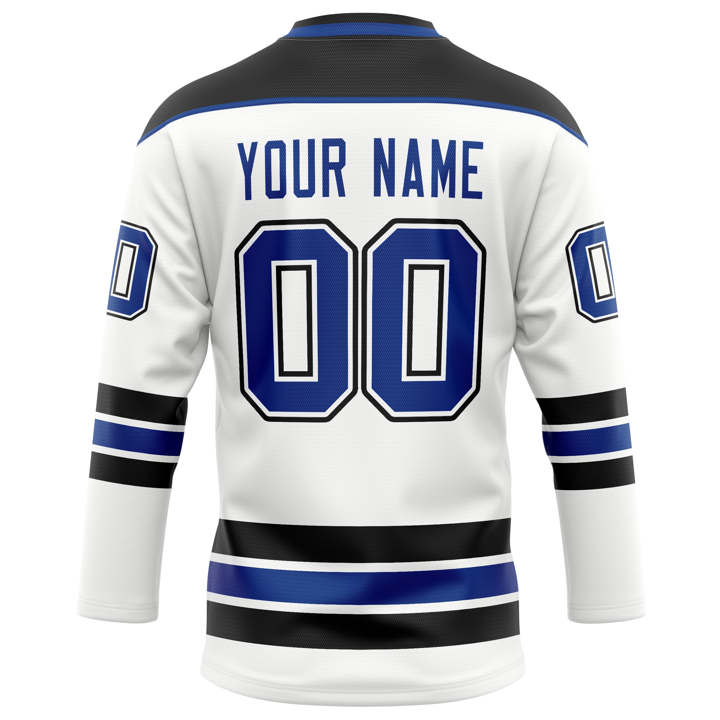 Custom White Black Solid Colour Hockey Jersey
