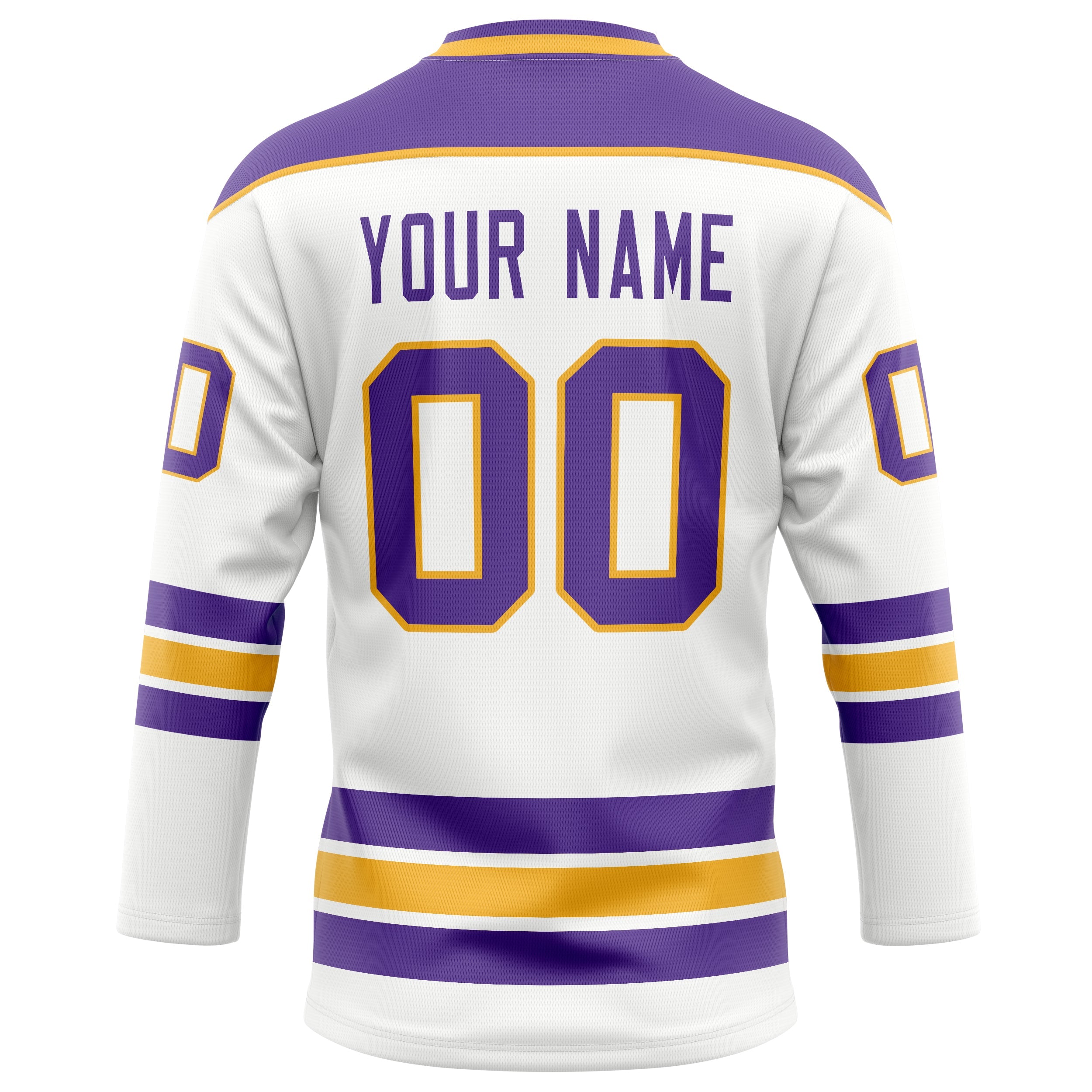 Custom White Purple Solid Colour Hockey Jersey