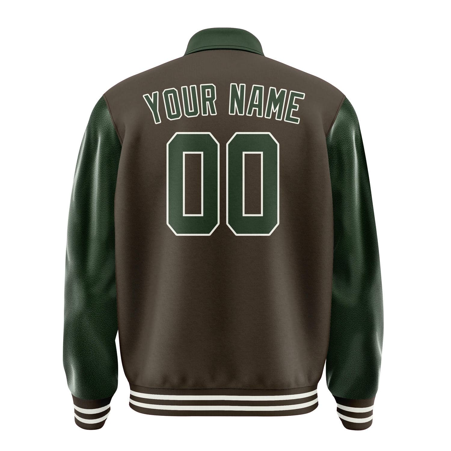 Custom Brown Dark Green Jacket