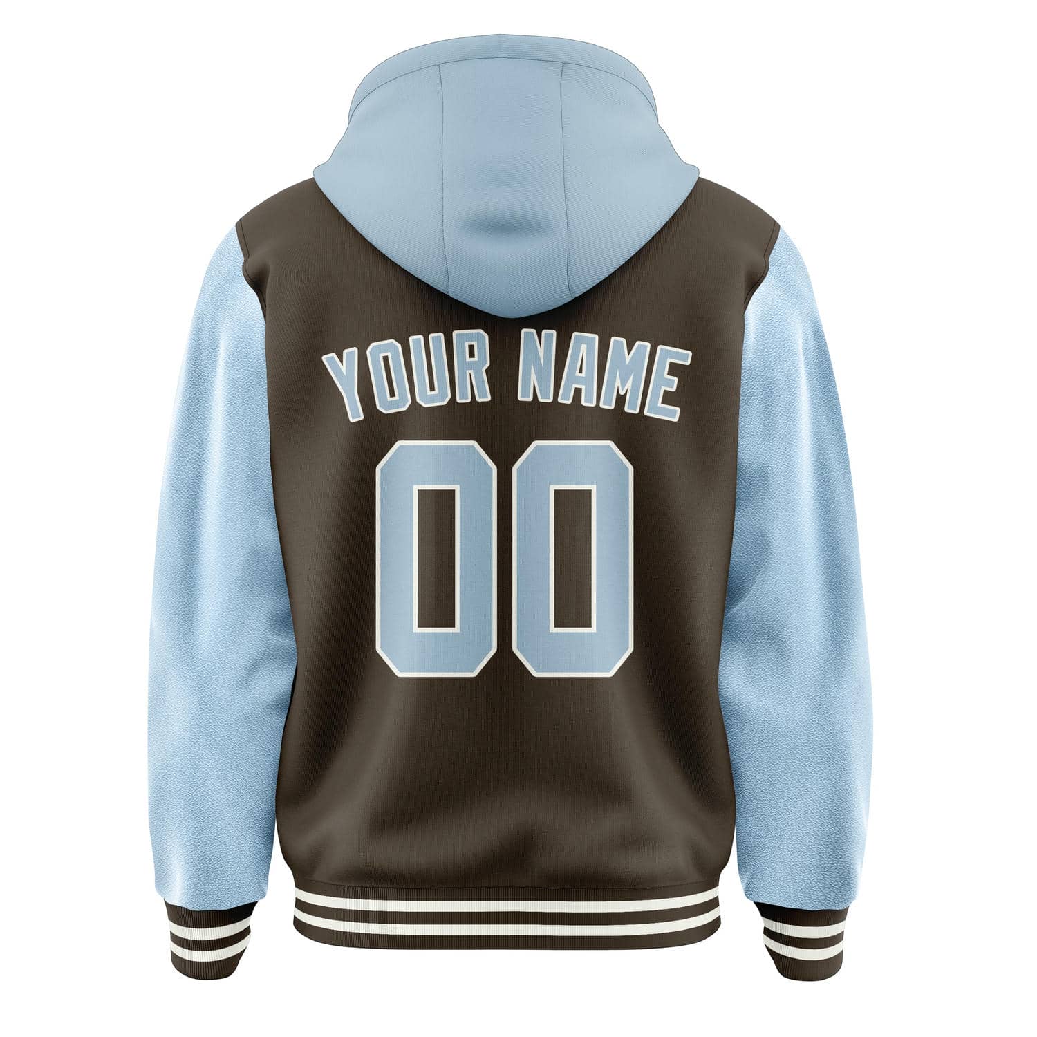 Custom Brown Light Blue Jacket