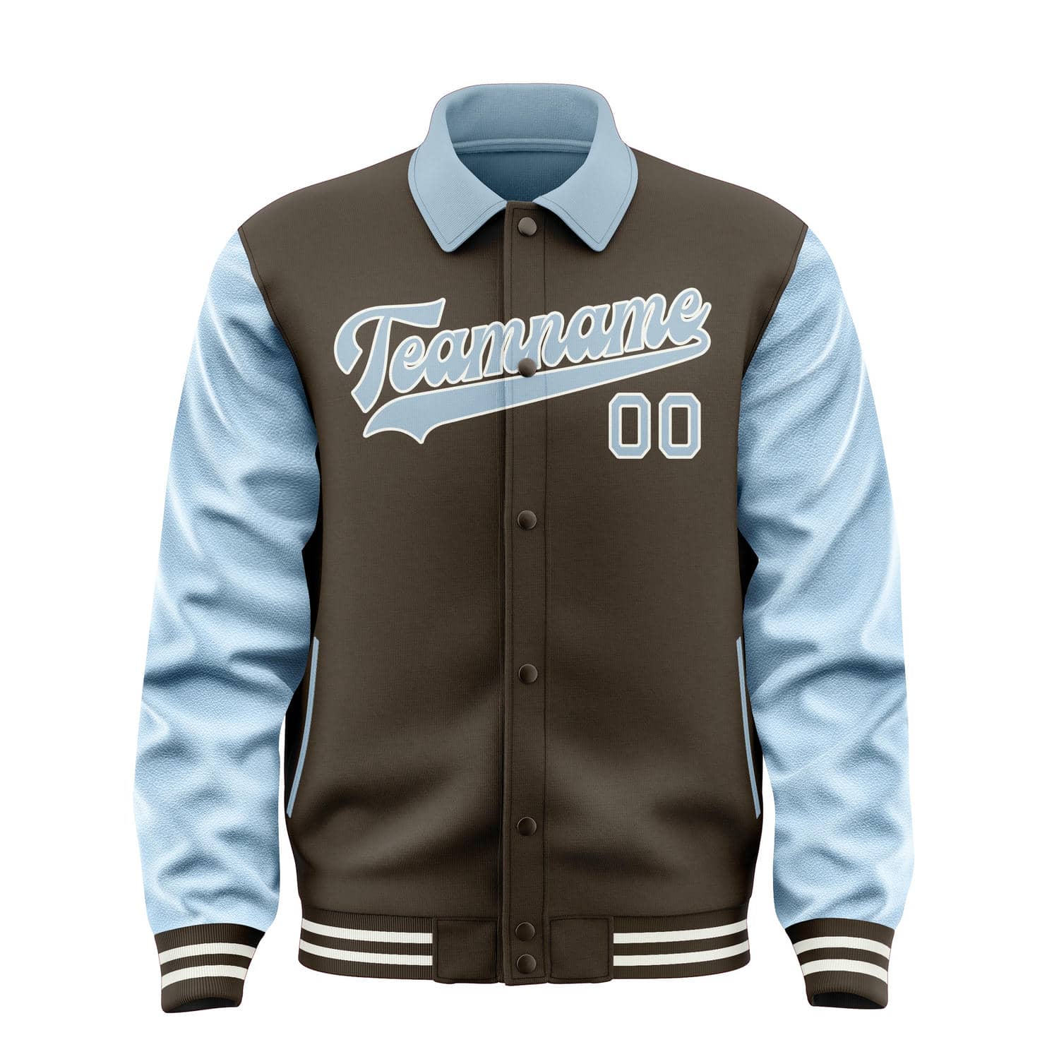 Custom Brown Light Blue Jacket