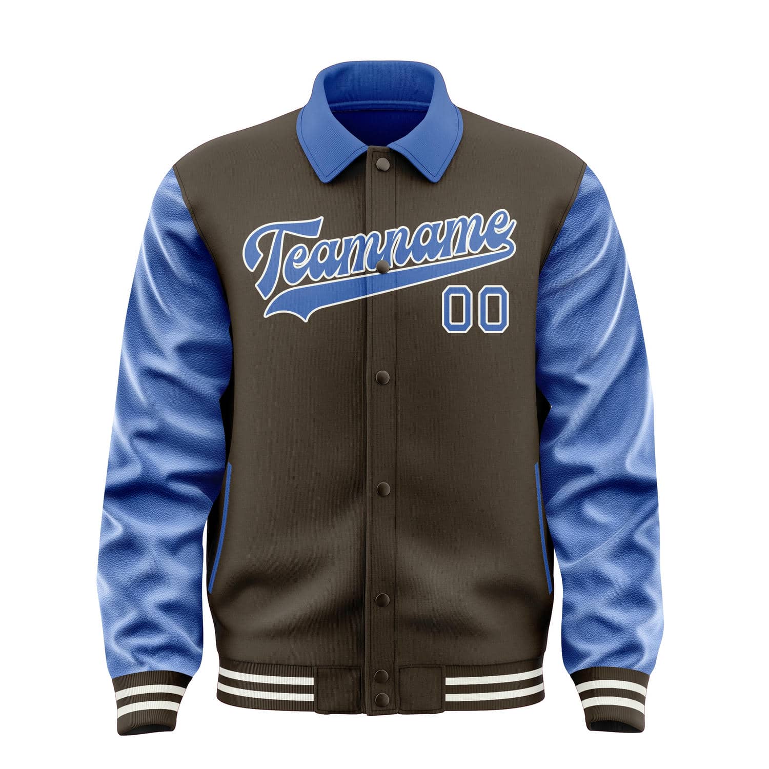 Custom Brown Sky Blue Jacket