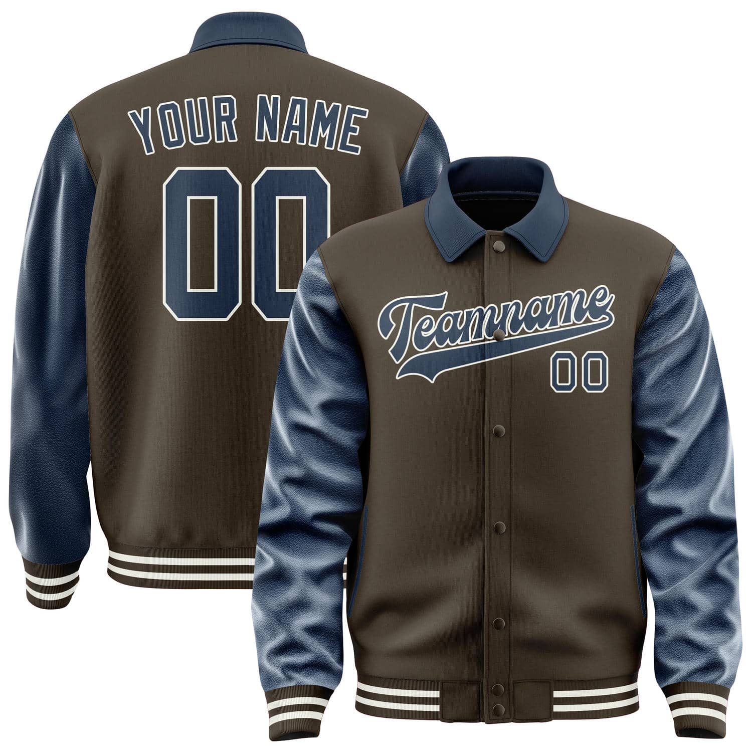 Custom Brown Blue Jacket