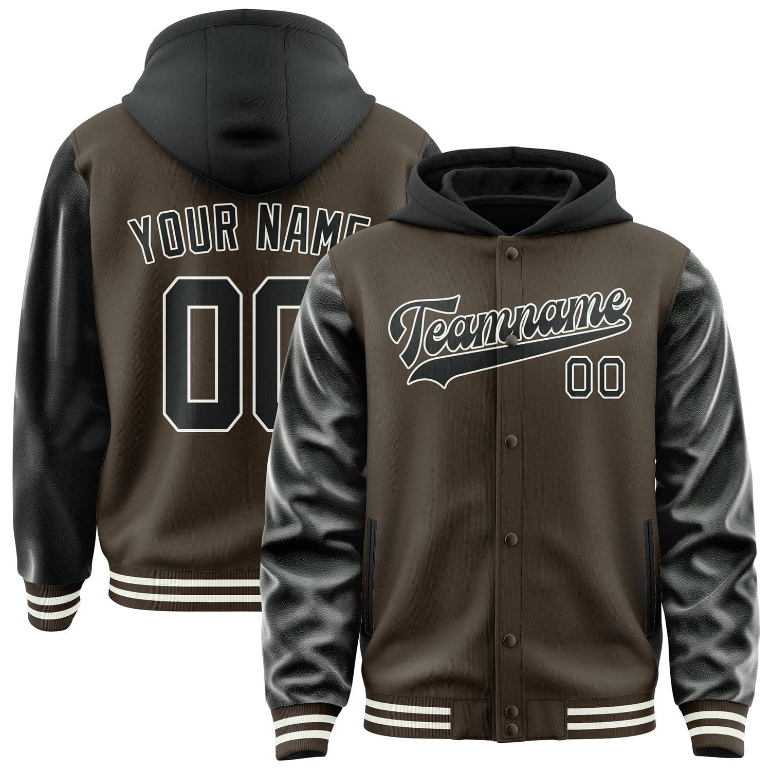 Custom Brown Black Jacket