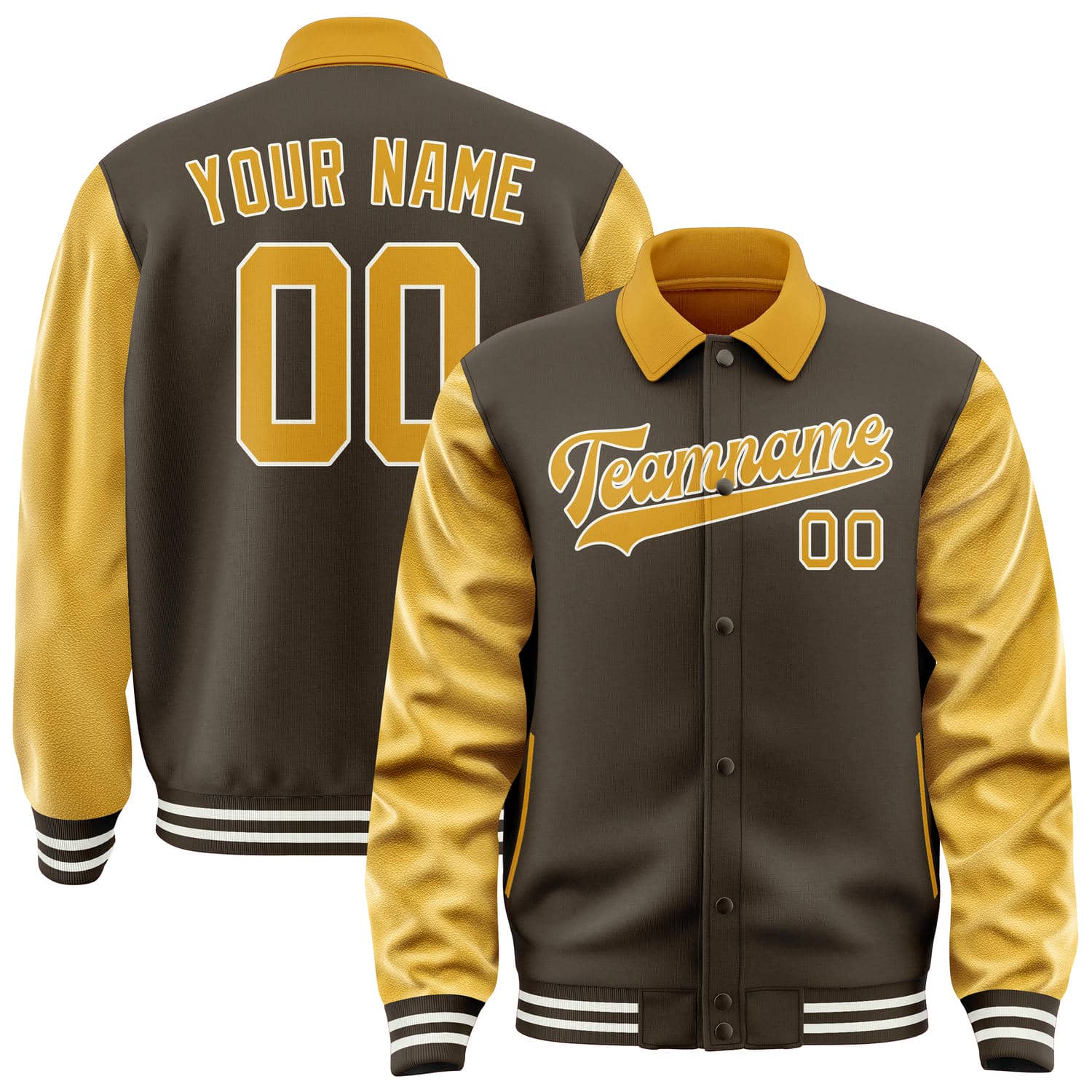Custom Brown Yellow Jacket