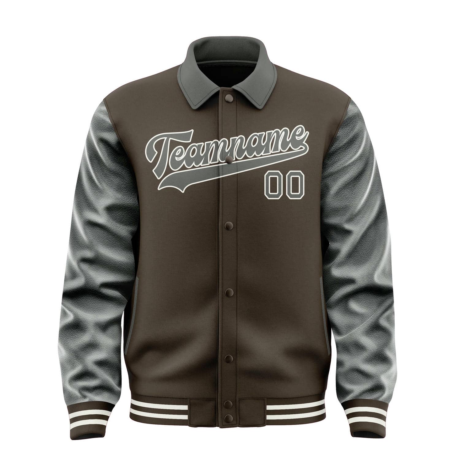 Custom Brown Dark Grey Jacket