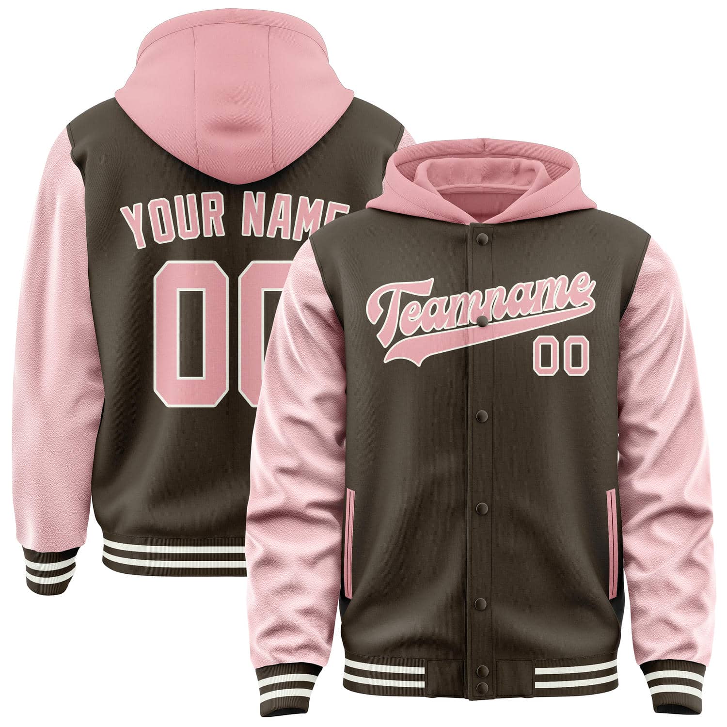 Custom Brown Light Pink Jacket