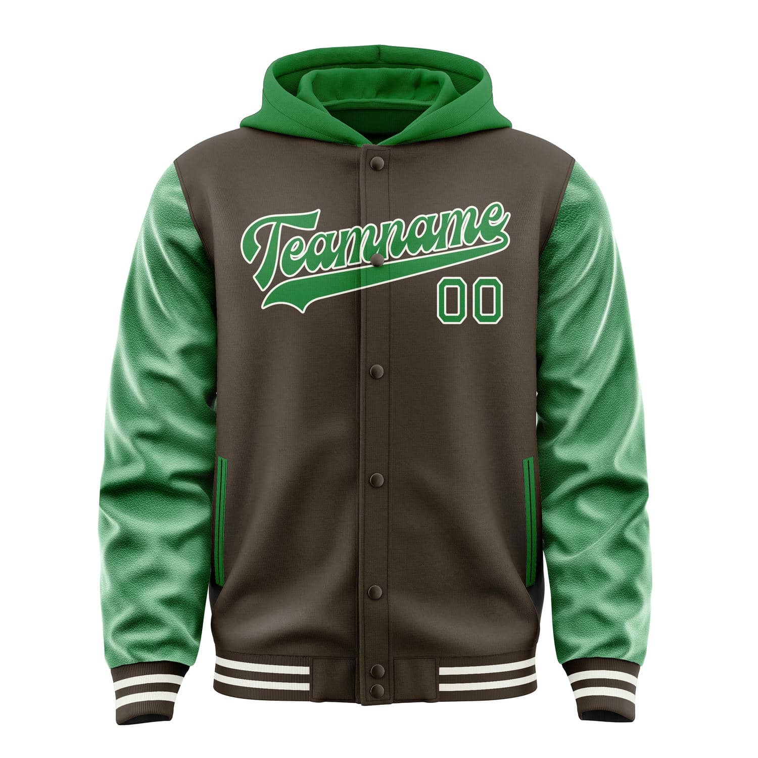 Custom Brown Emerald Green Jacket