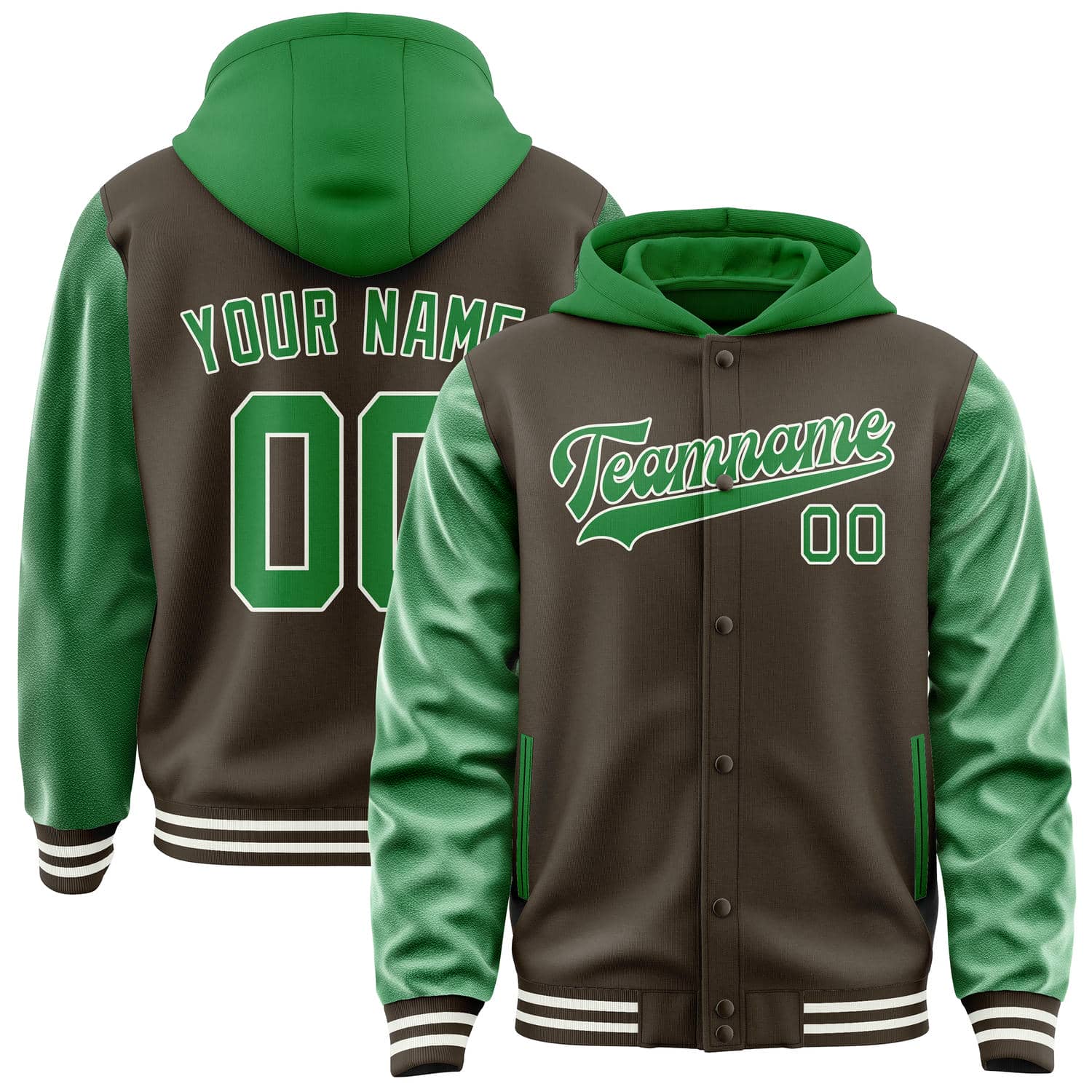 Custom Brown Emerald Green Jacket