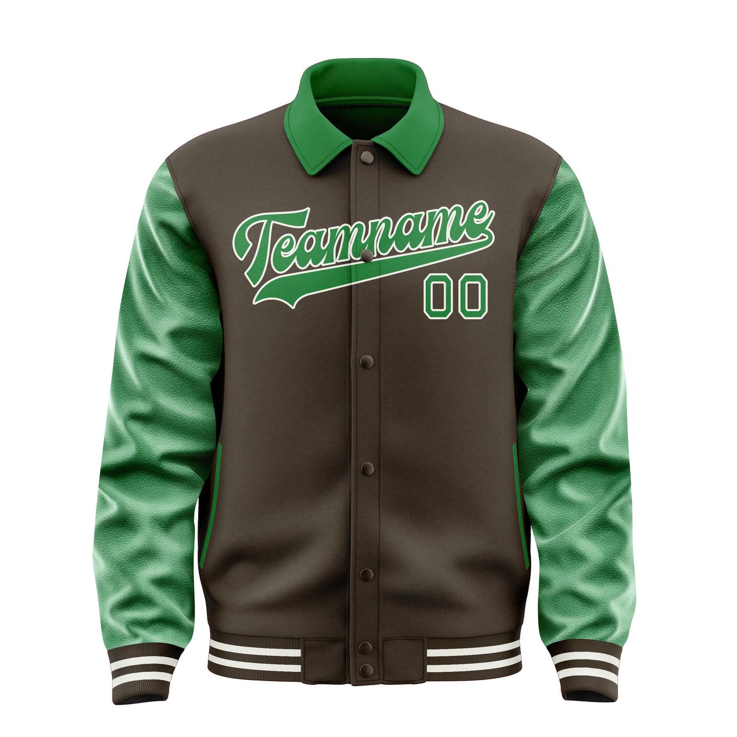 Custom Brown Emerald Green Jacket