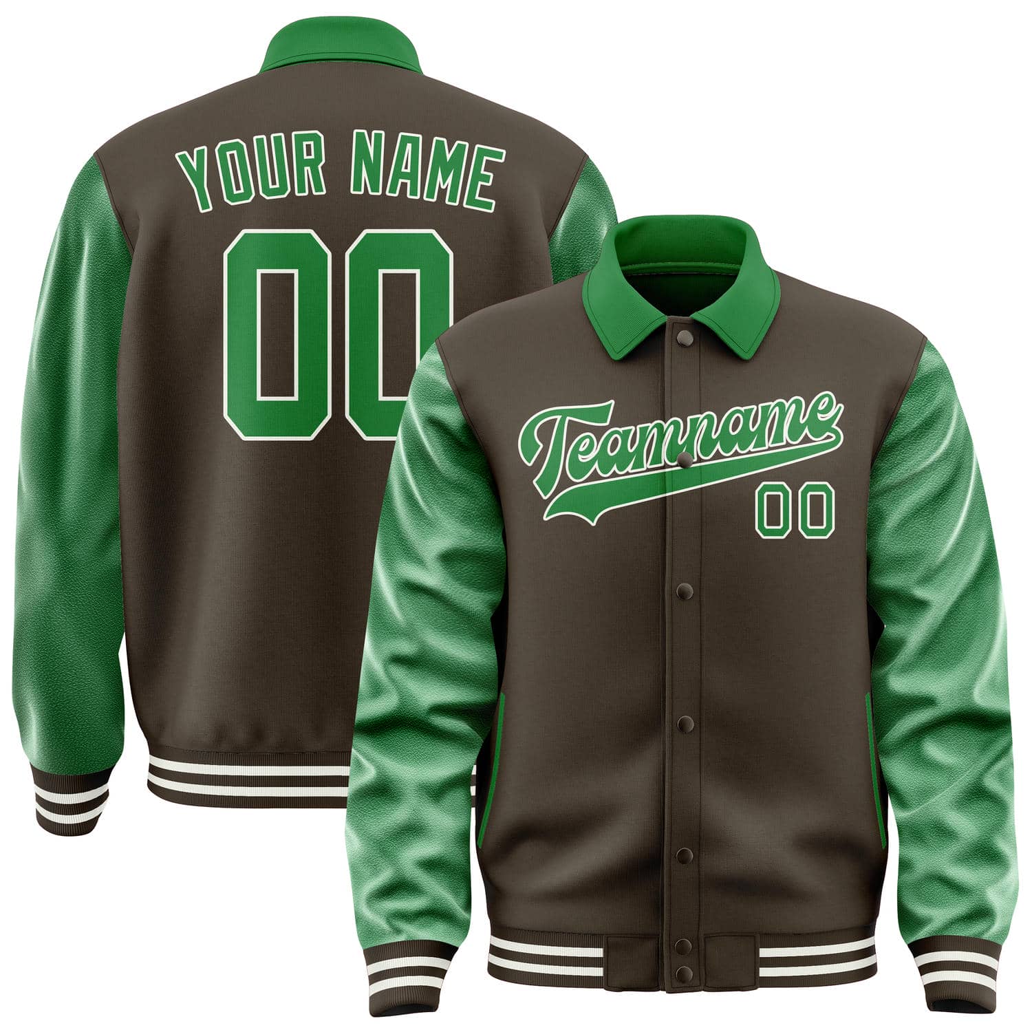 Custom Brown Emerald Green Jacket