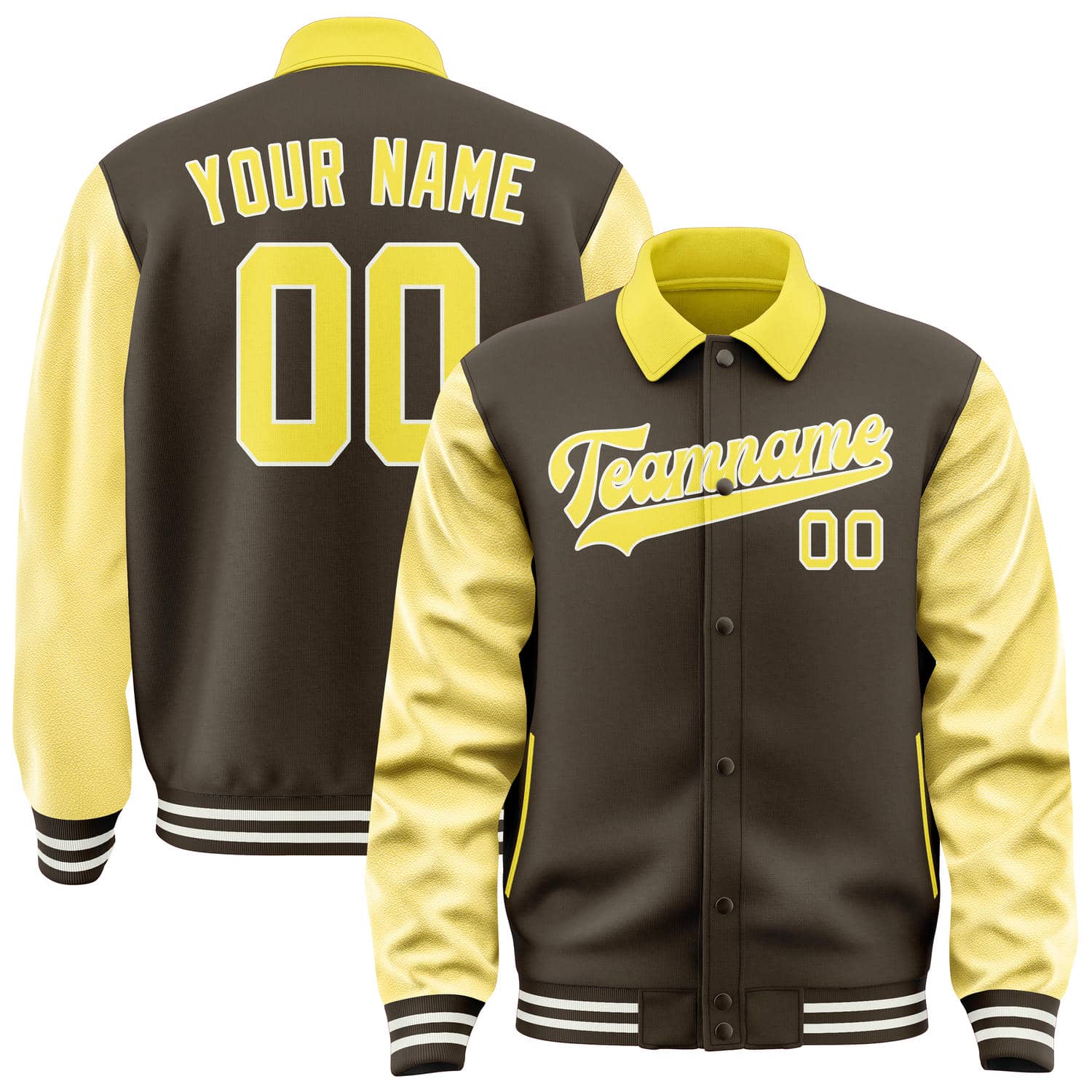 Custom Brown Light Yellow Jacket