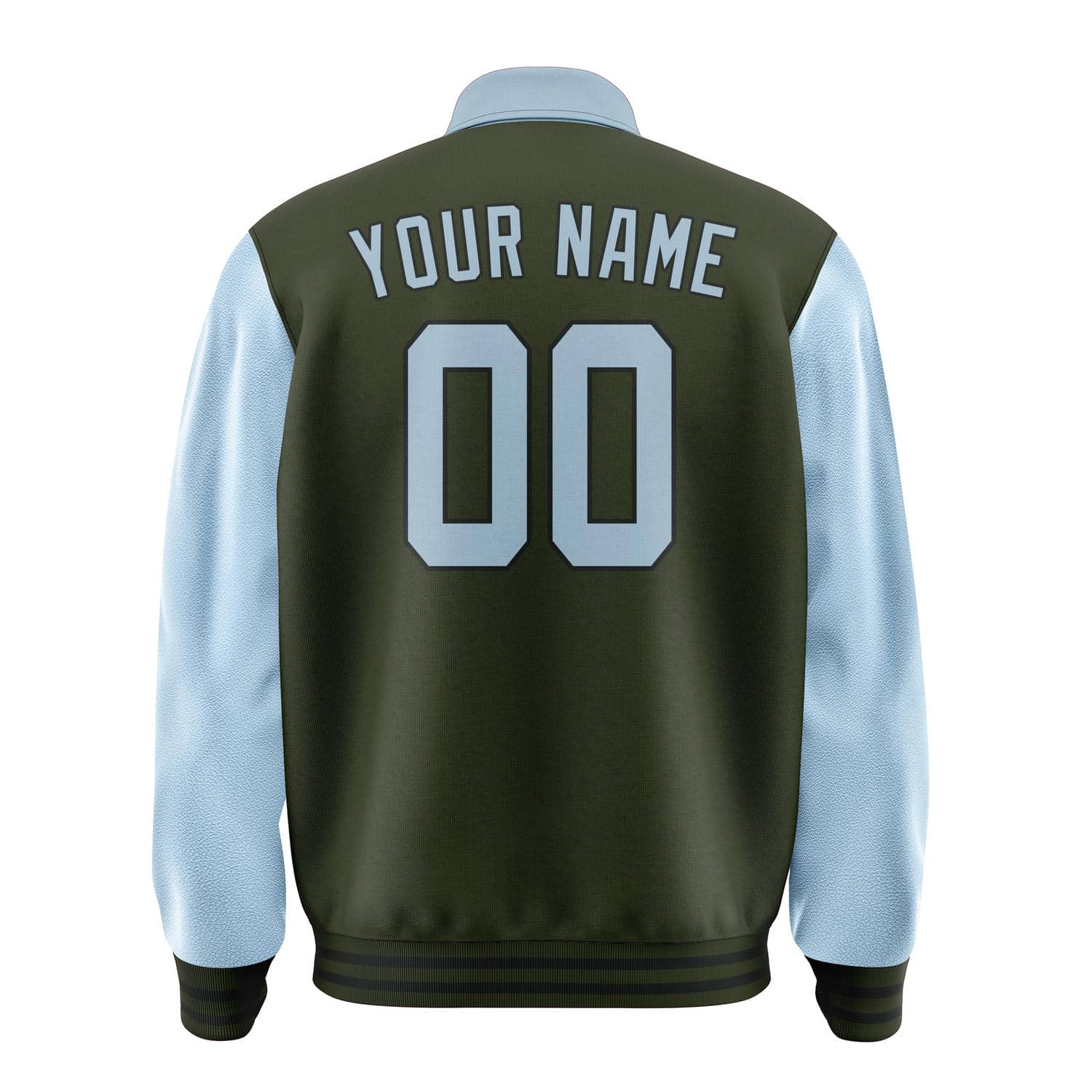 Custom Olive Light Blue Jacket